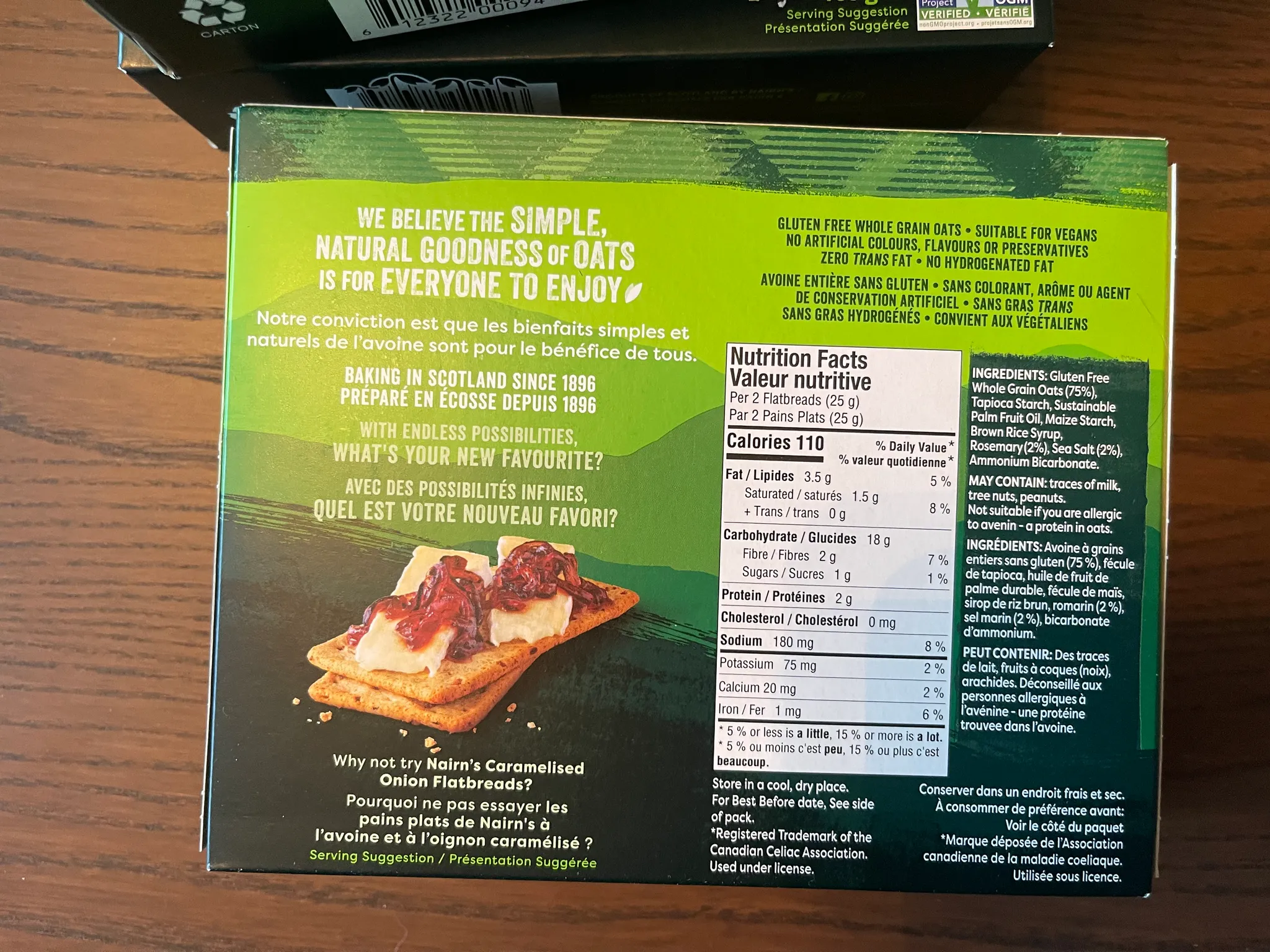 5 Packs of Nairns Gluten-Free Rosemary Flatbread photo 1