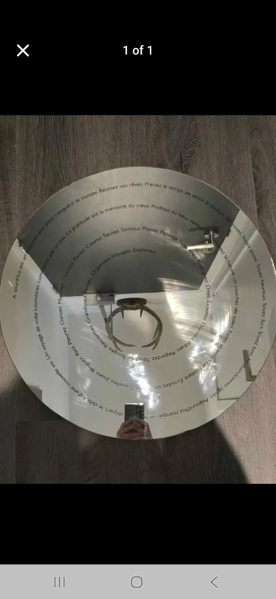 Mirror with writing in French photo 1