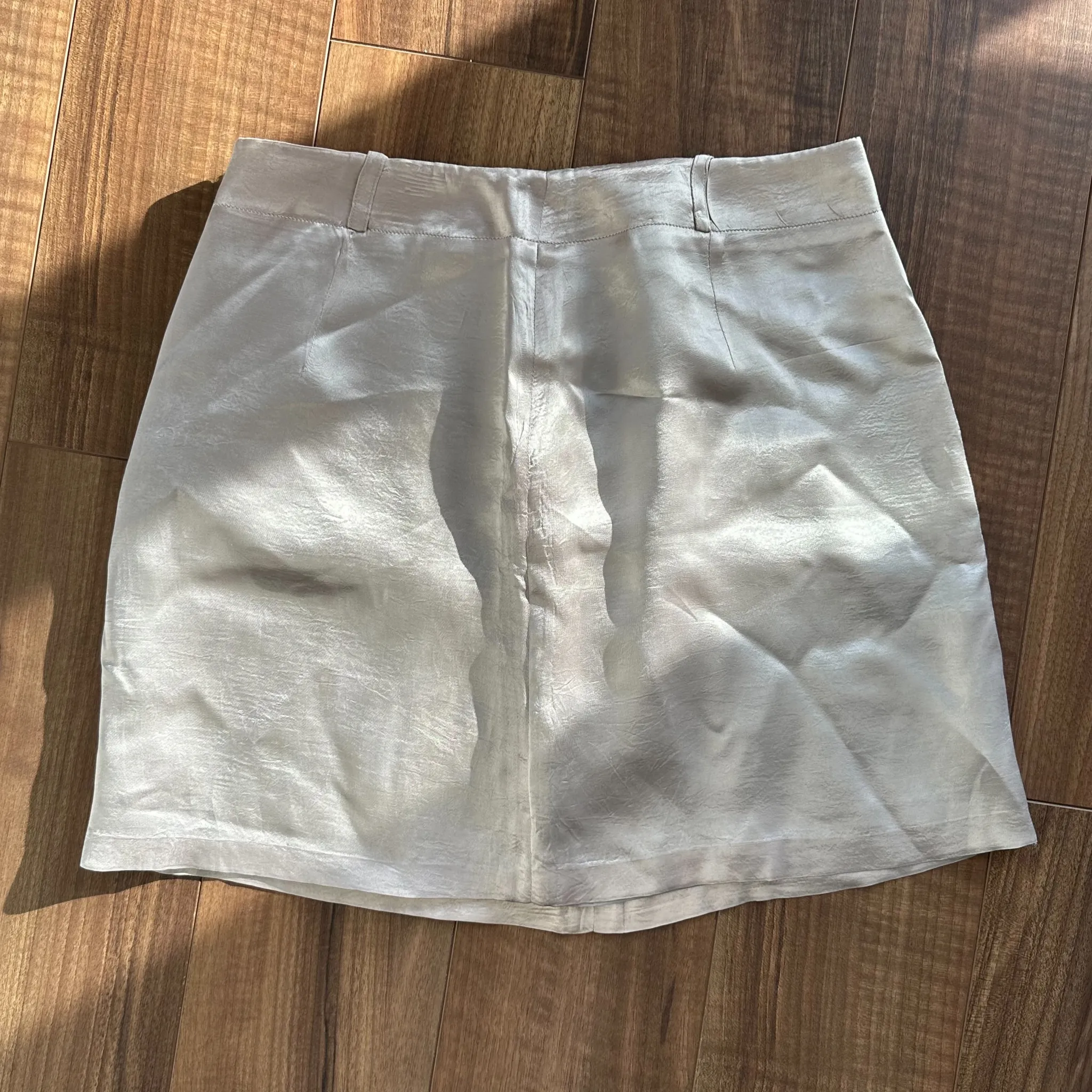 Champagne Silk Mini Skirt photo 1