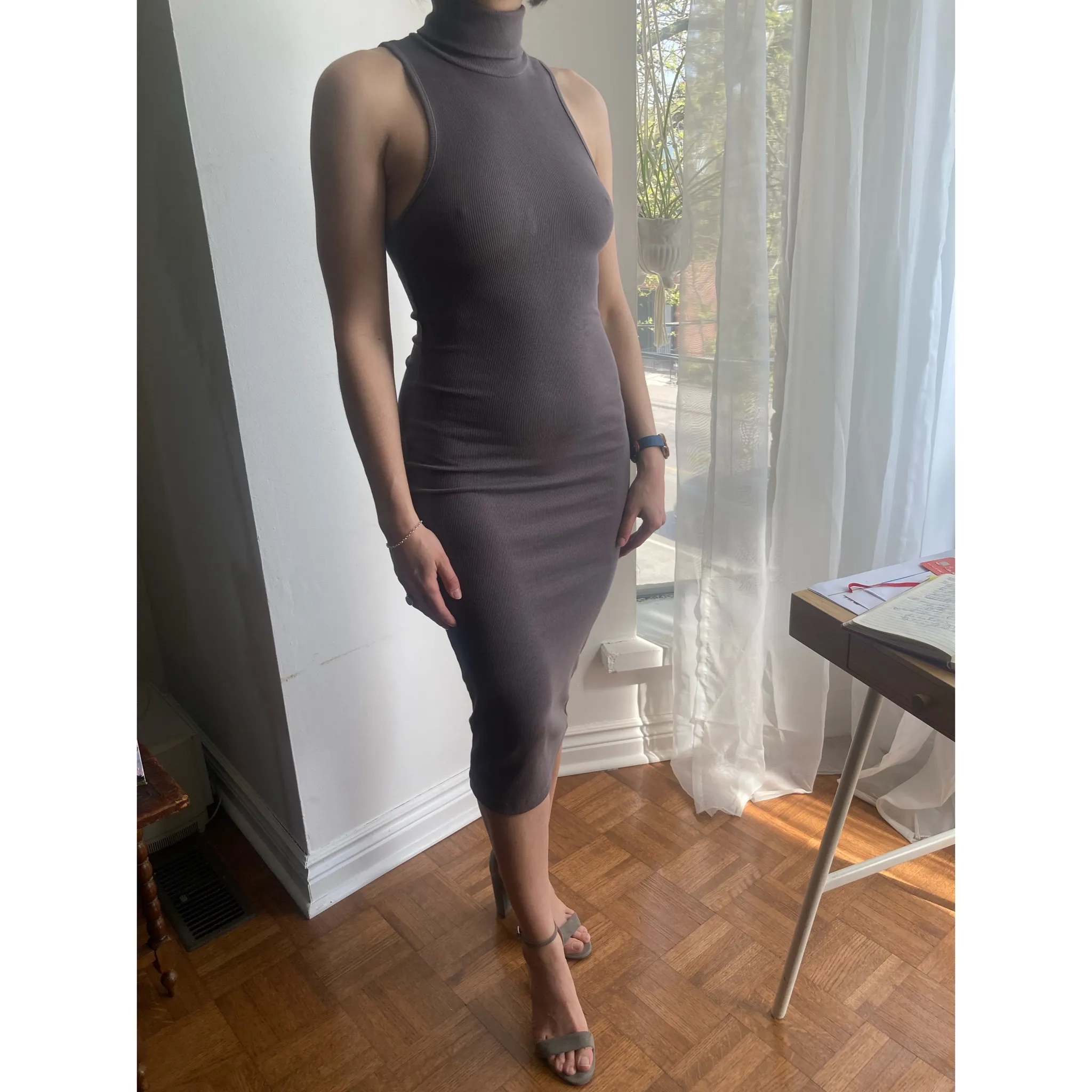 Zara Ribbed Turtleneck Dress - size S photo 1