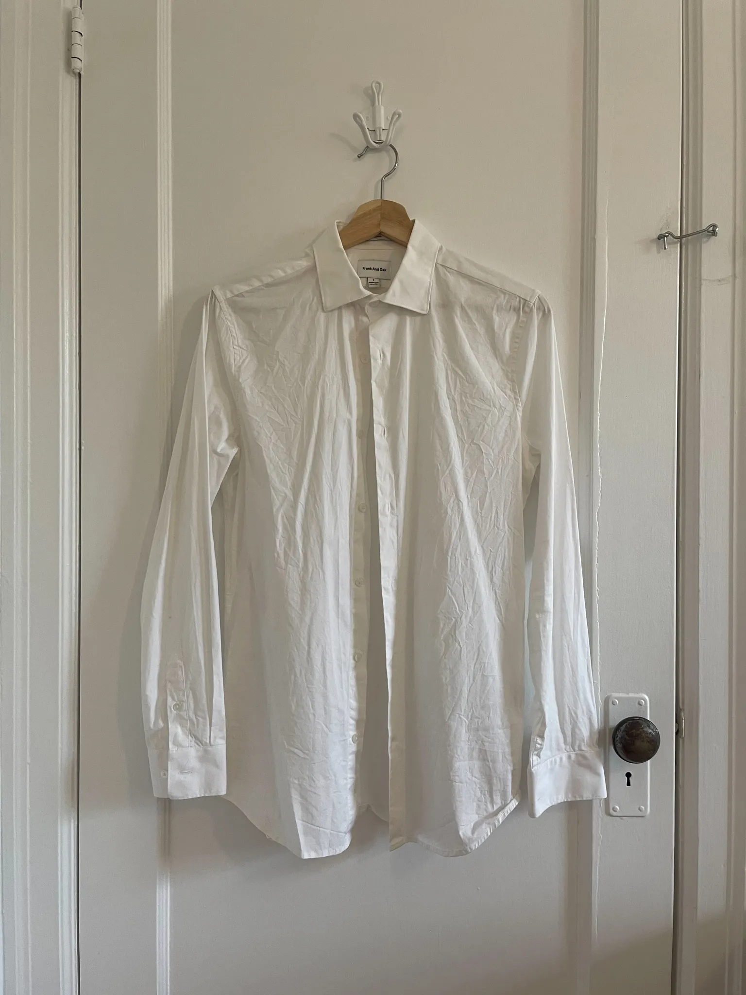 Frank And Oak: men’s White Formal Collared Shirt photo 1