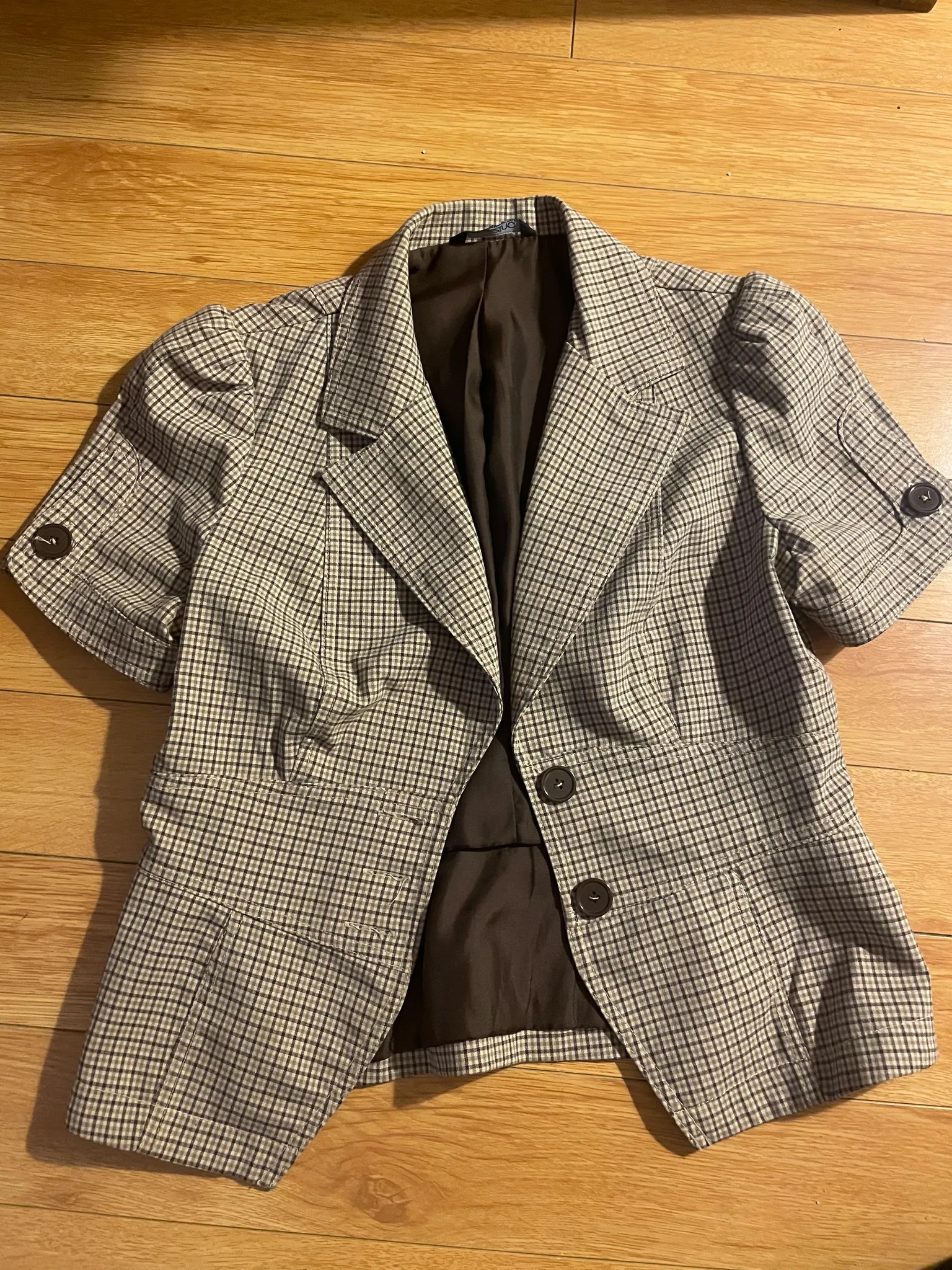 Vintage brown vest/button-up photo 1