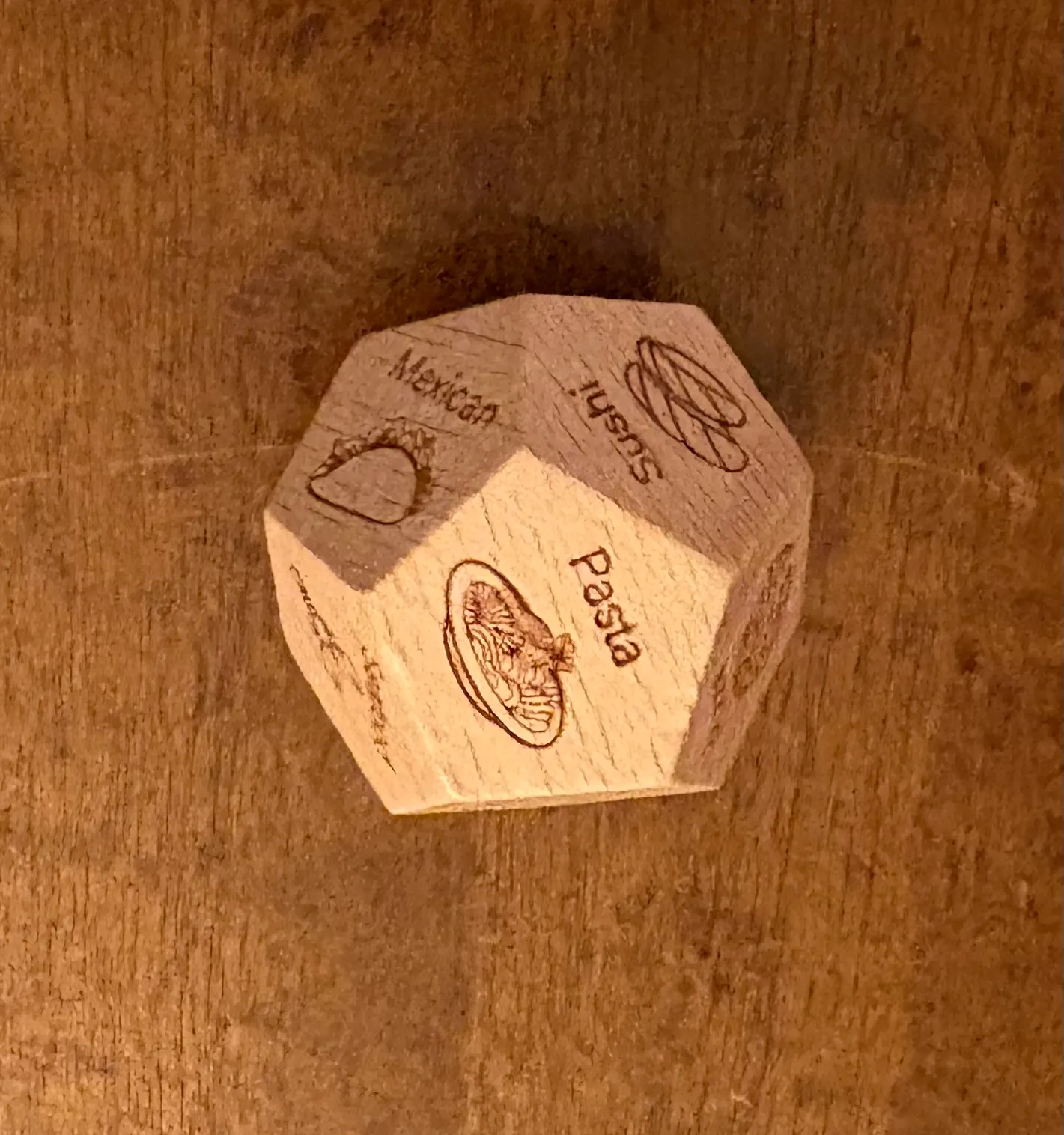 Wood Food Dice, Date Night Dice Ideas Food Decision photo 1