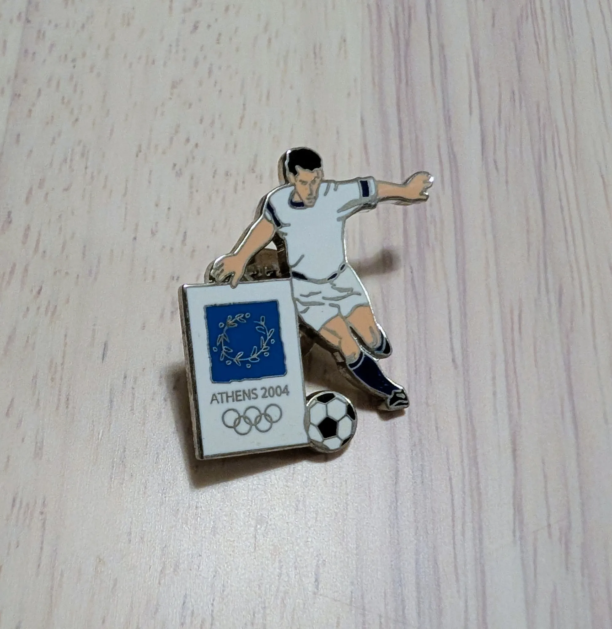Brand New Athens 2004 Olympic Games Soccer Pin photo 1