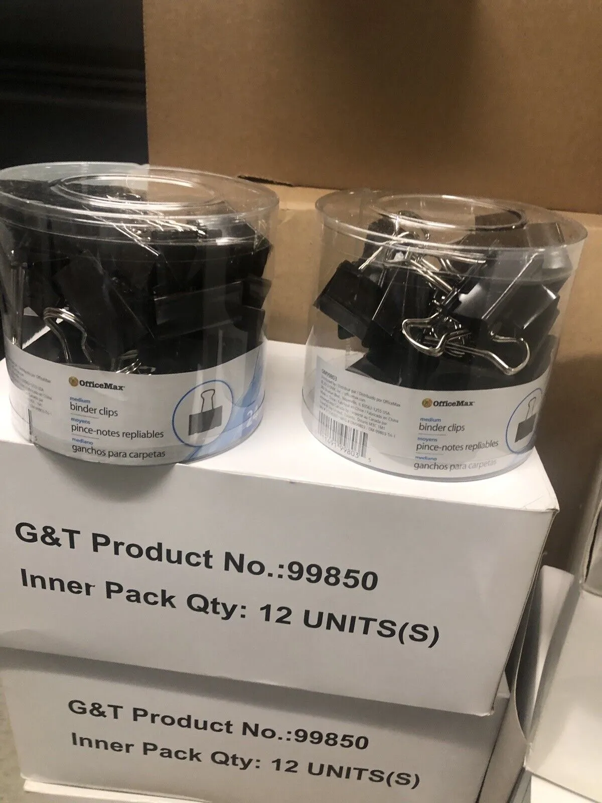 Fold-Back Binder Clips, Black ,LARGE CASES OFFICE SUPPIES photo 1