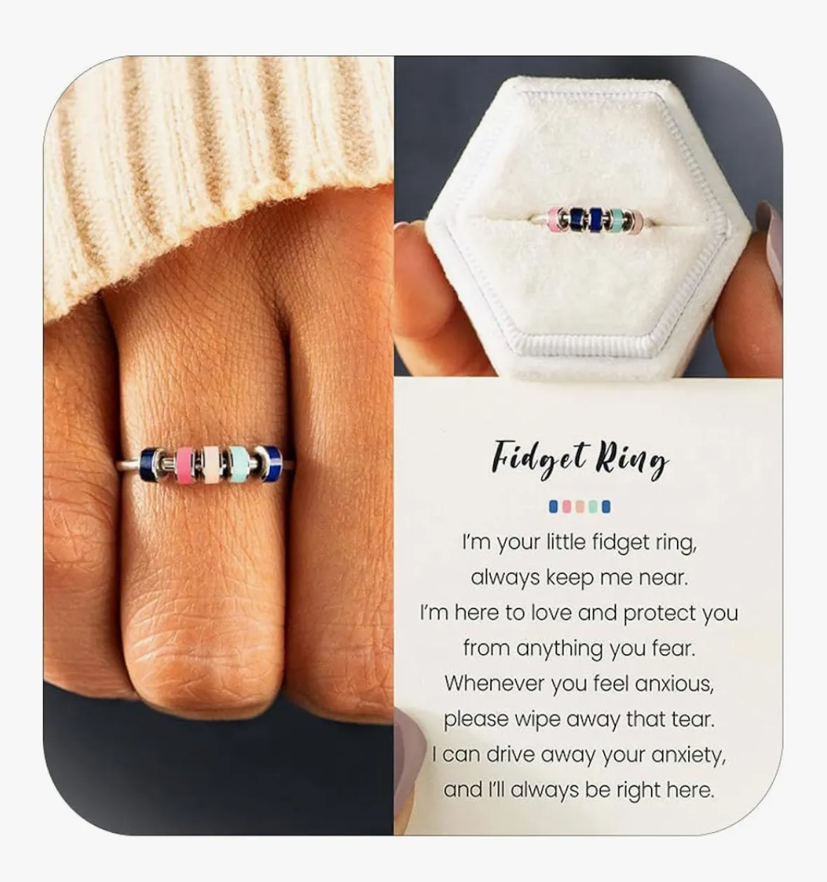 Fidget Ring Anxiety Worry Rings photo 1