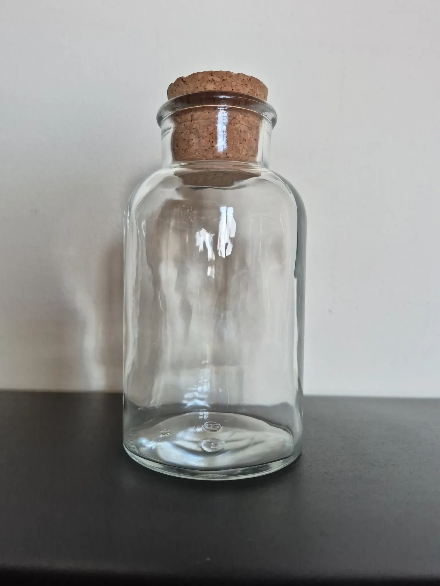 Classic Glass Apothecary Jar with Cork Lid photo 1