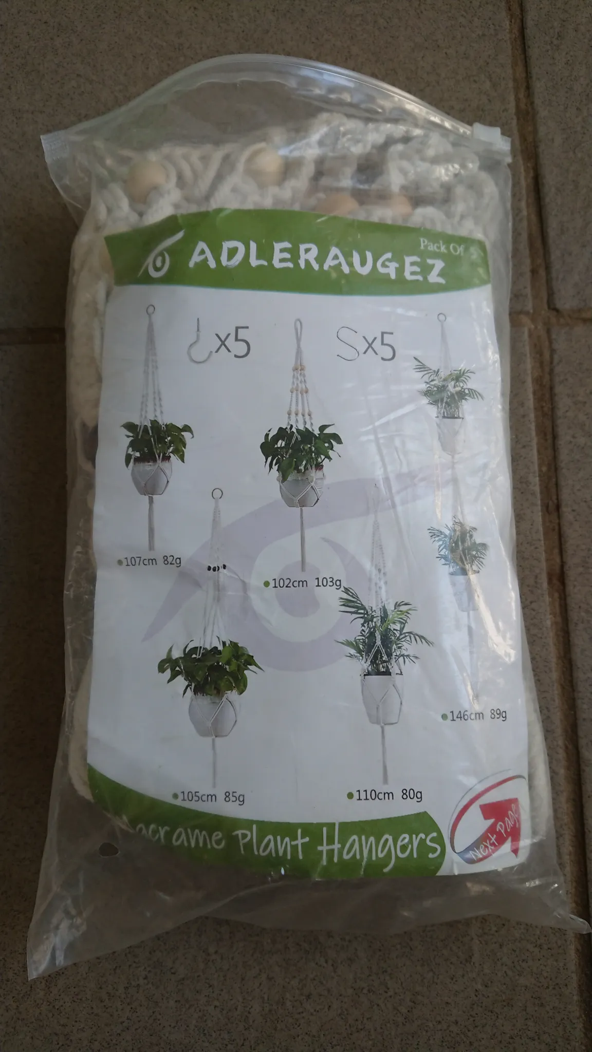 5 macrame plant hangers photo 1