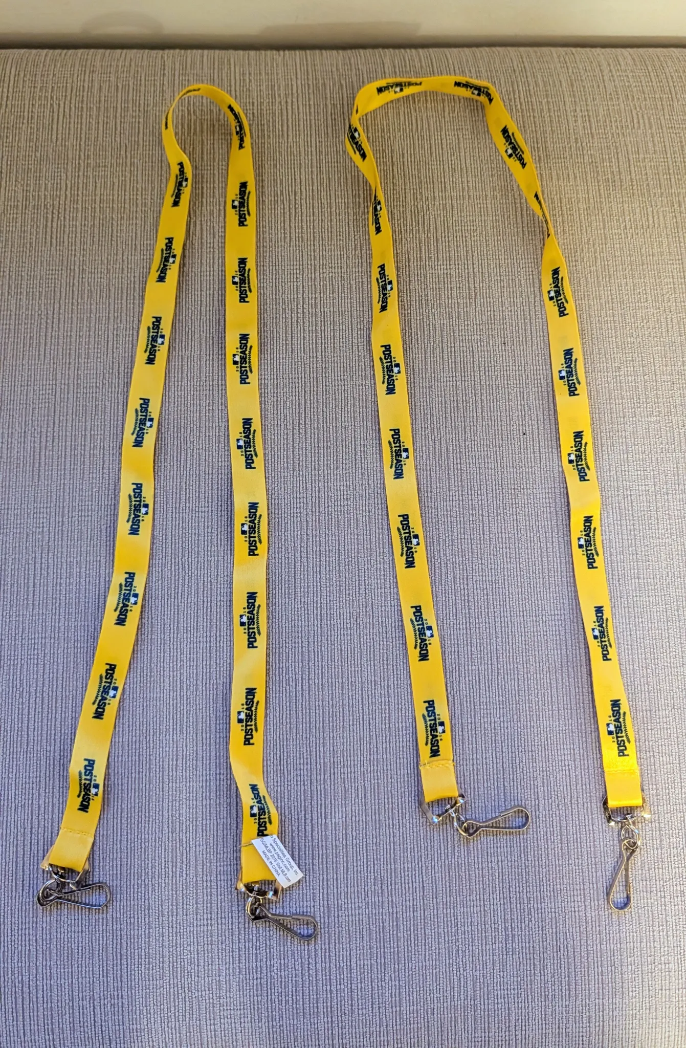 Brand New Set of 4 Yellow 'Postseason' Lanyards photo 1