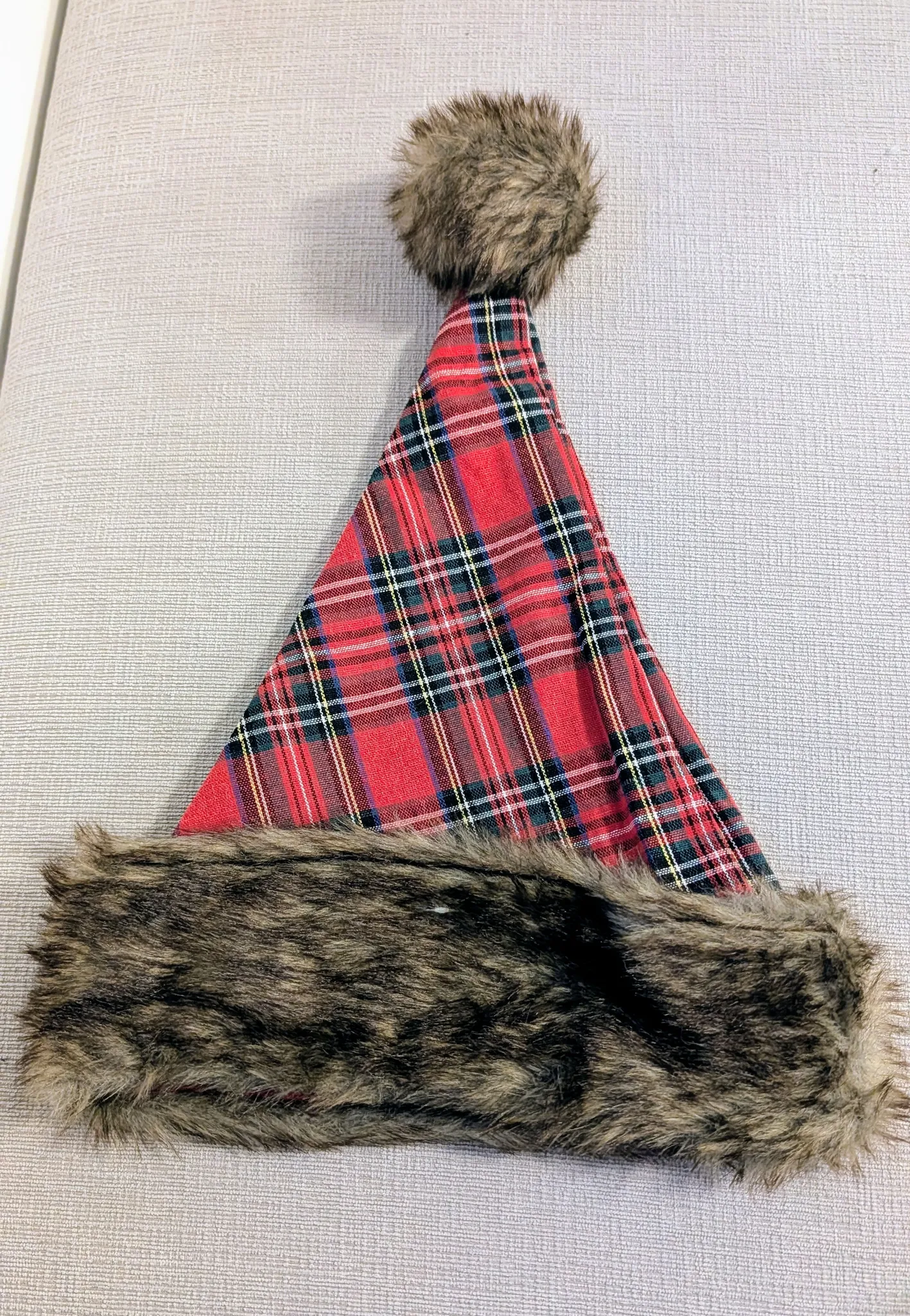 Brand New Red Plaid Santa Hat photo 1