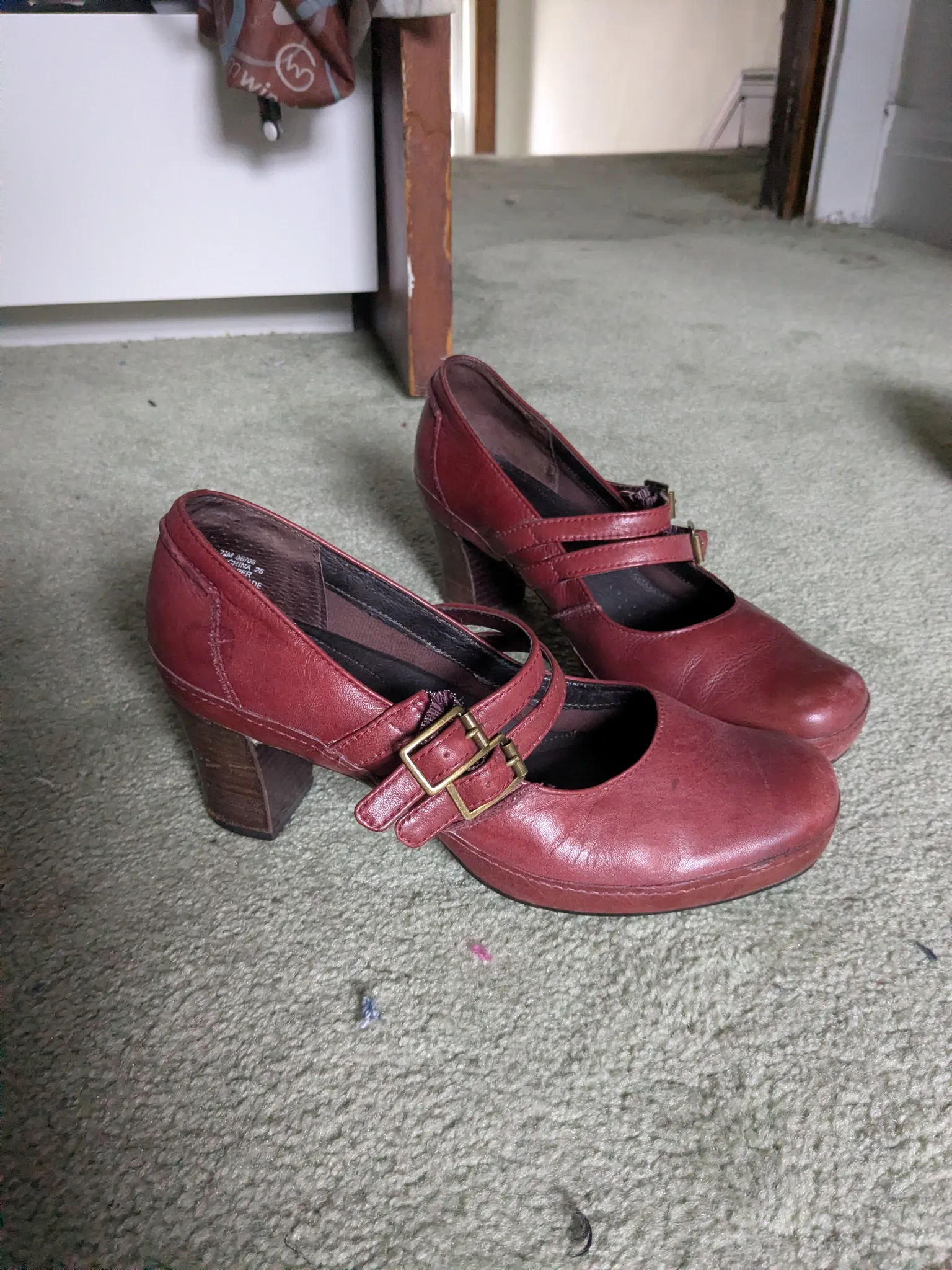 Red Mary Janes, size 7 photo 1