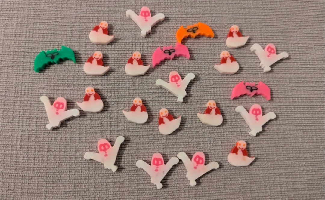Halloween Ghost & Bat Erasers photo 1