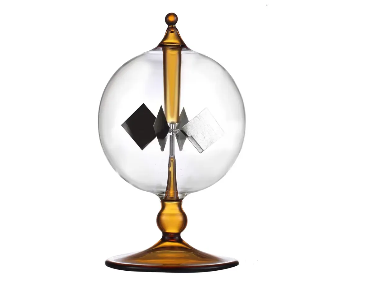 Orange Solar Power Radiometer Crookes Solar Energy Spinning  photo 1