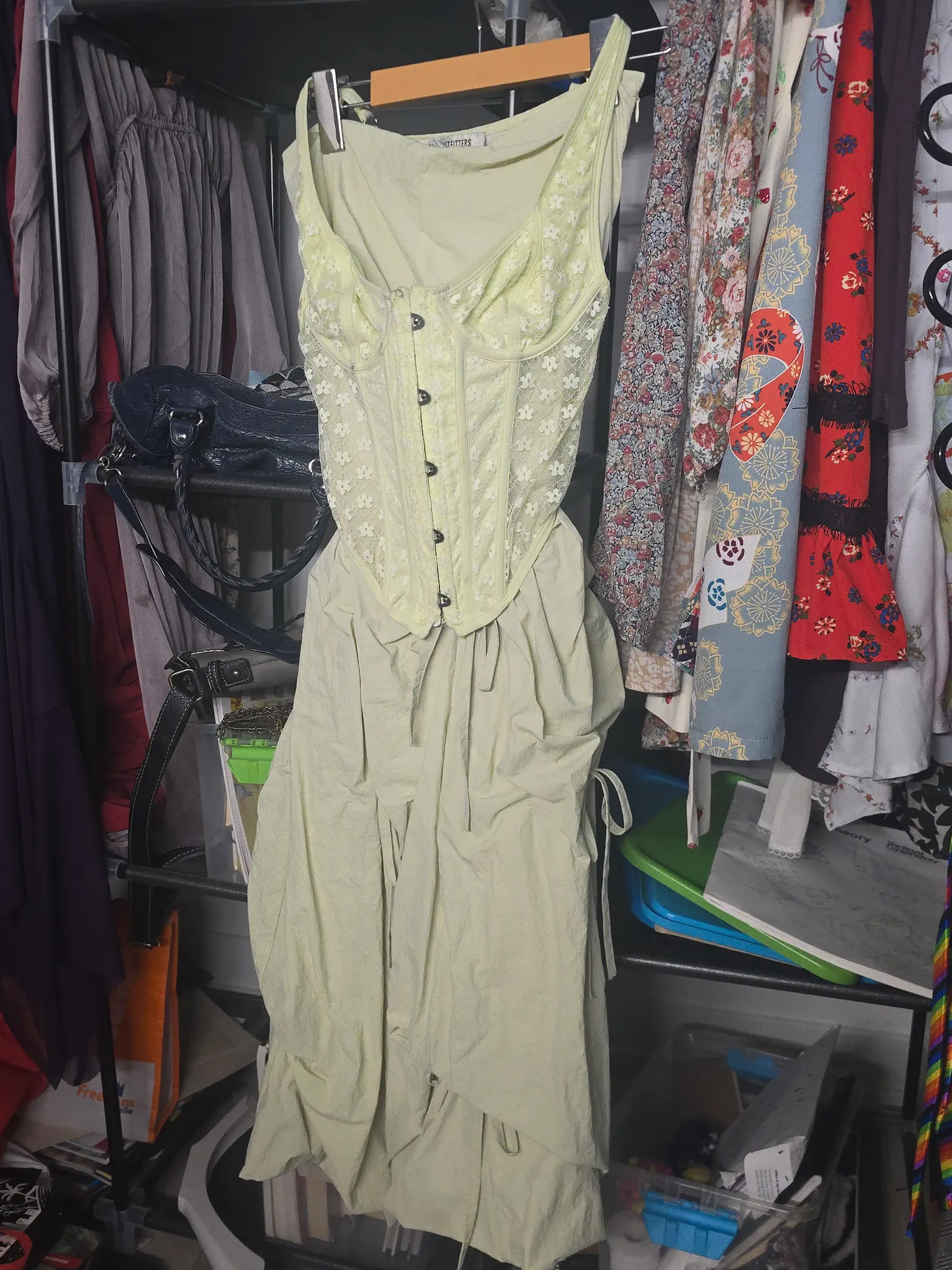 Lime UO Corset-Style 2-Piece photo 1