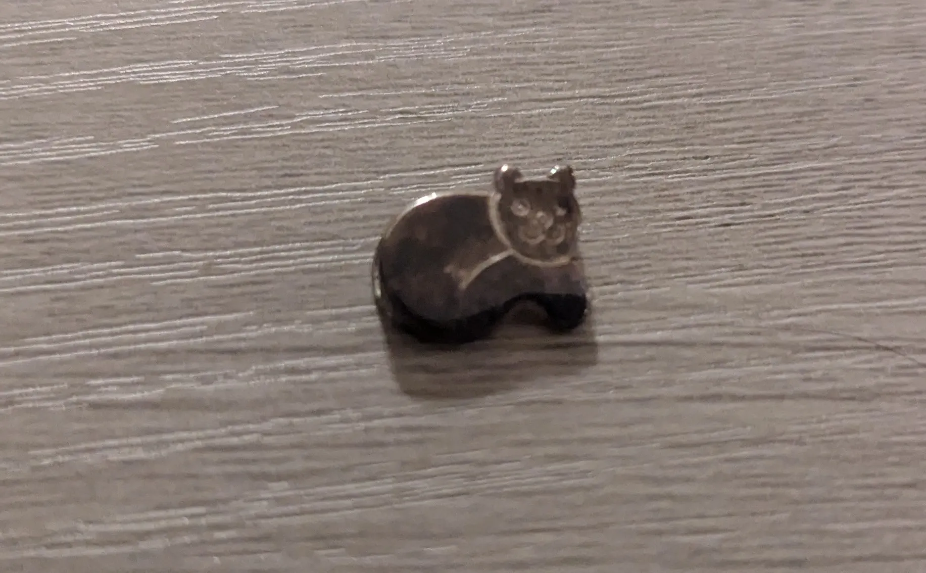 Silver Tone Cat Charm  photo 1