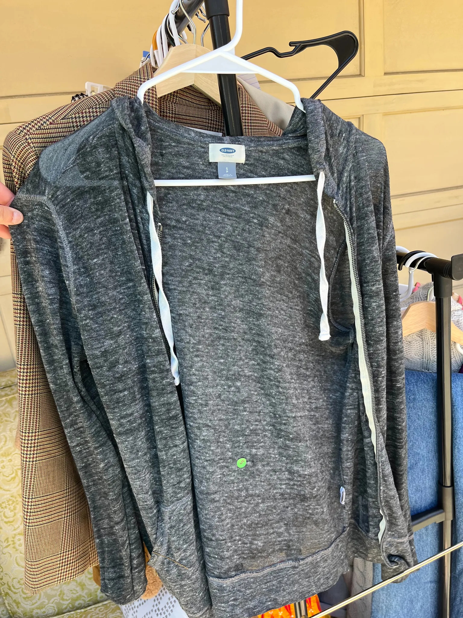 Grey zip up photo 1