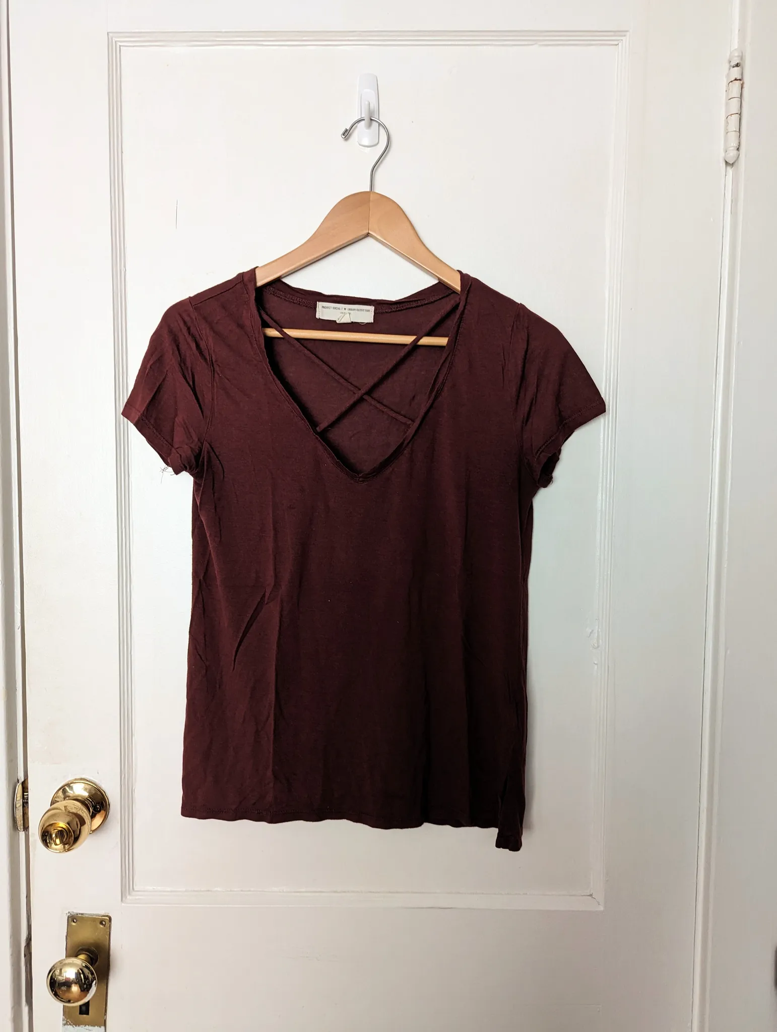 UO Burgundy Tshirt  photo 1