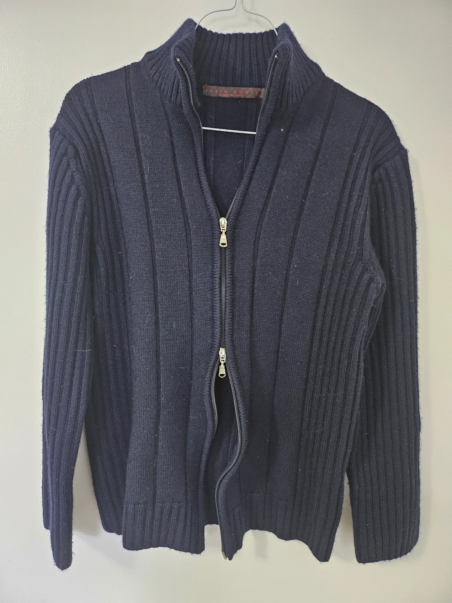 Navy Zip Cardigan - Small photo 1