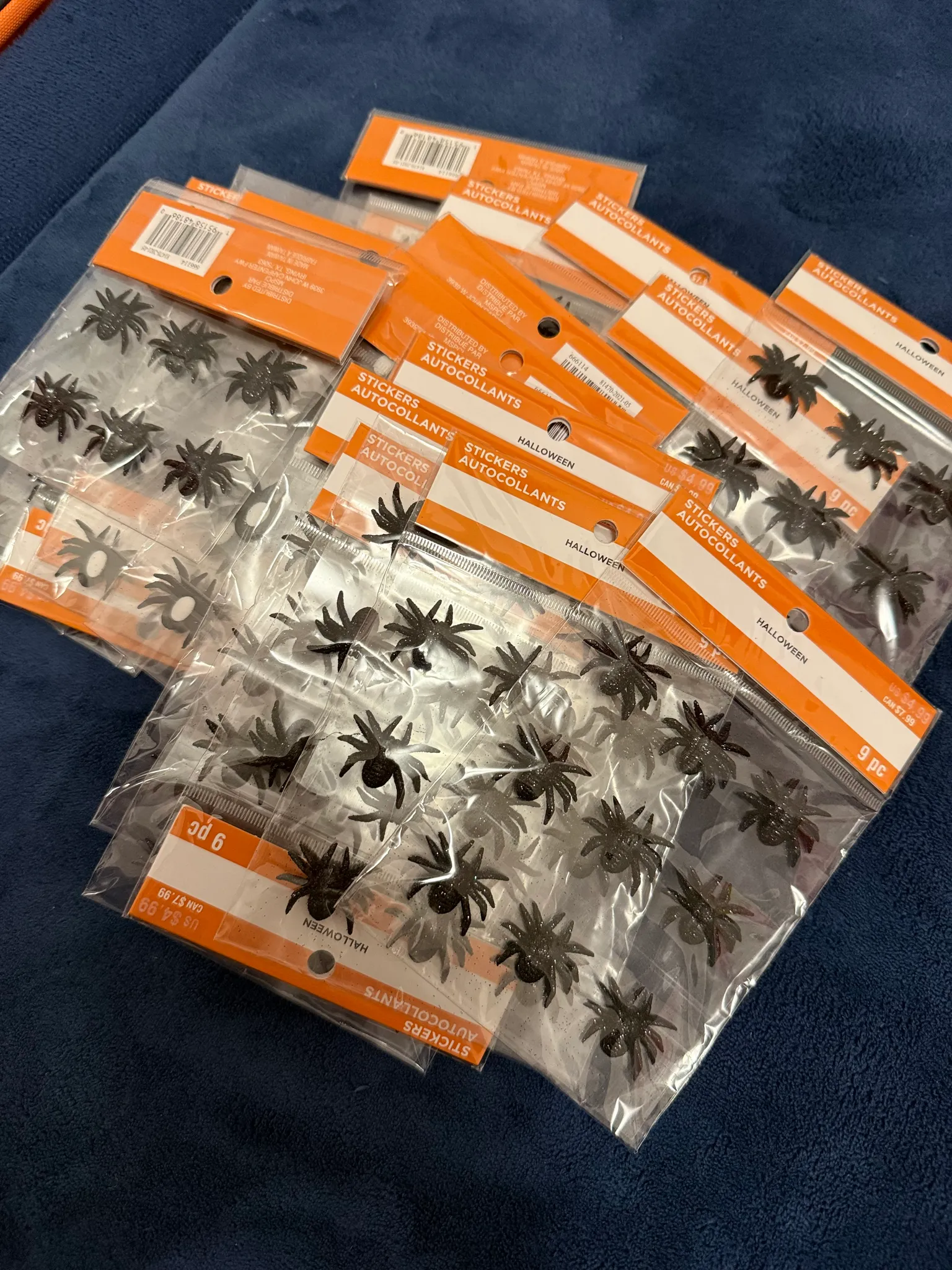 Glitter spider stickers photo 1