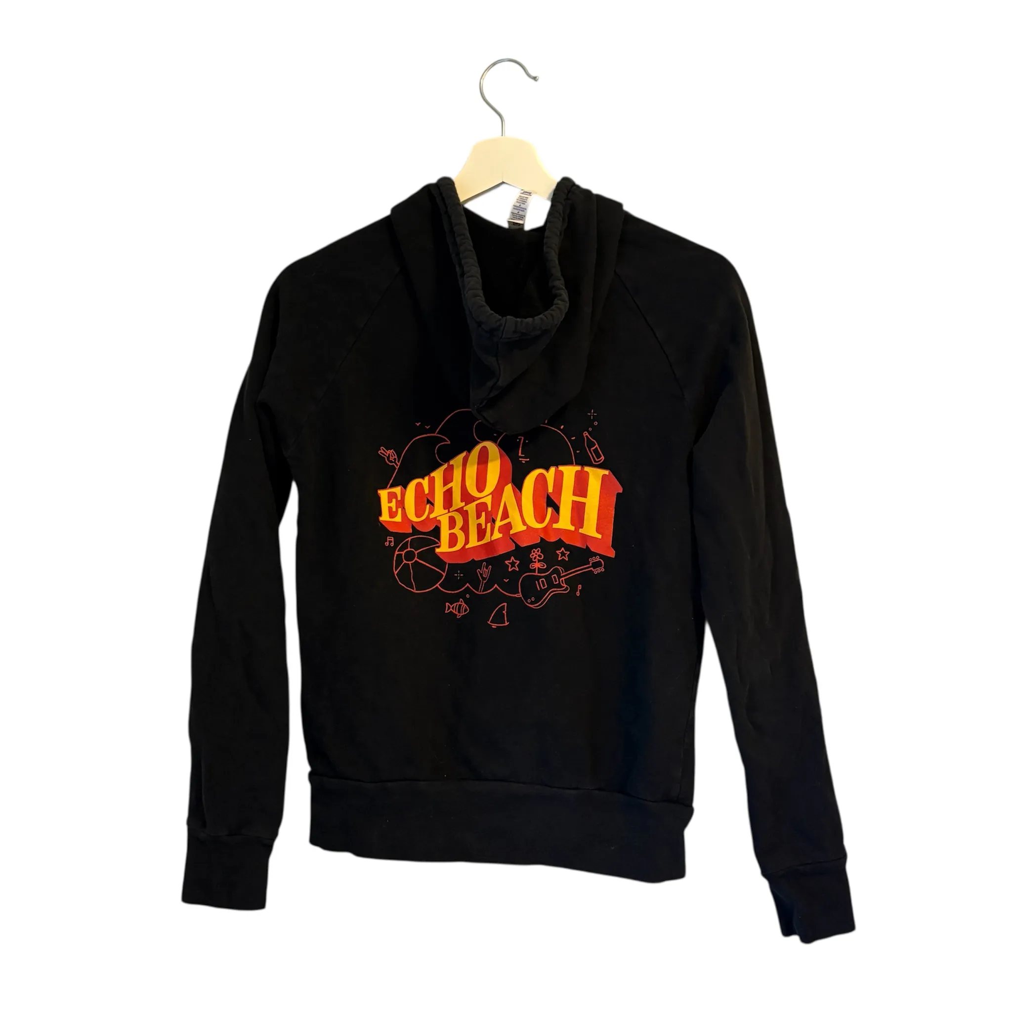Toronto Echo Beach Music Black 100% Cotton Logo Zip Up Hoodie S photo 1