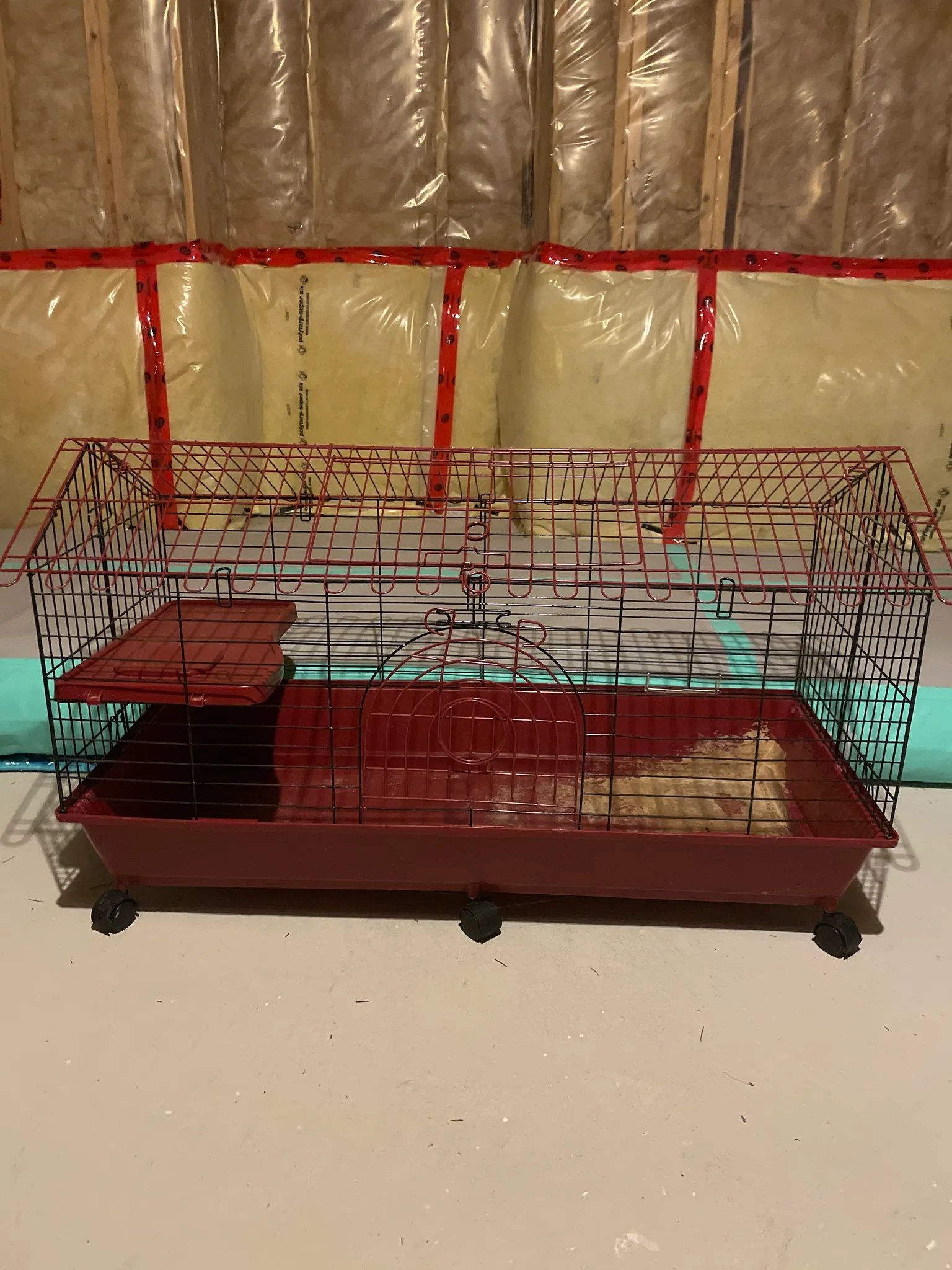 Red small pet cage 🐰 photo 1
