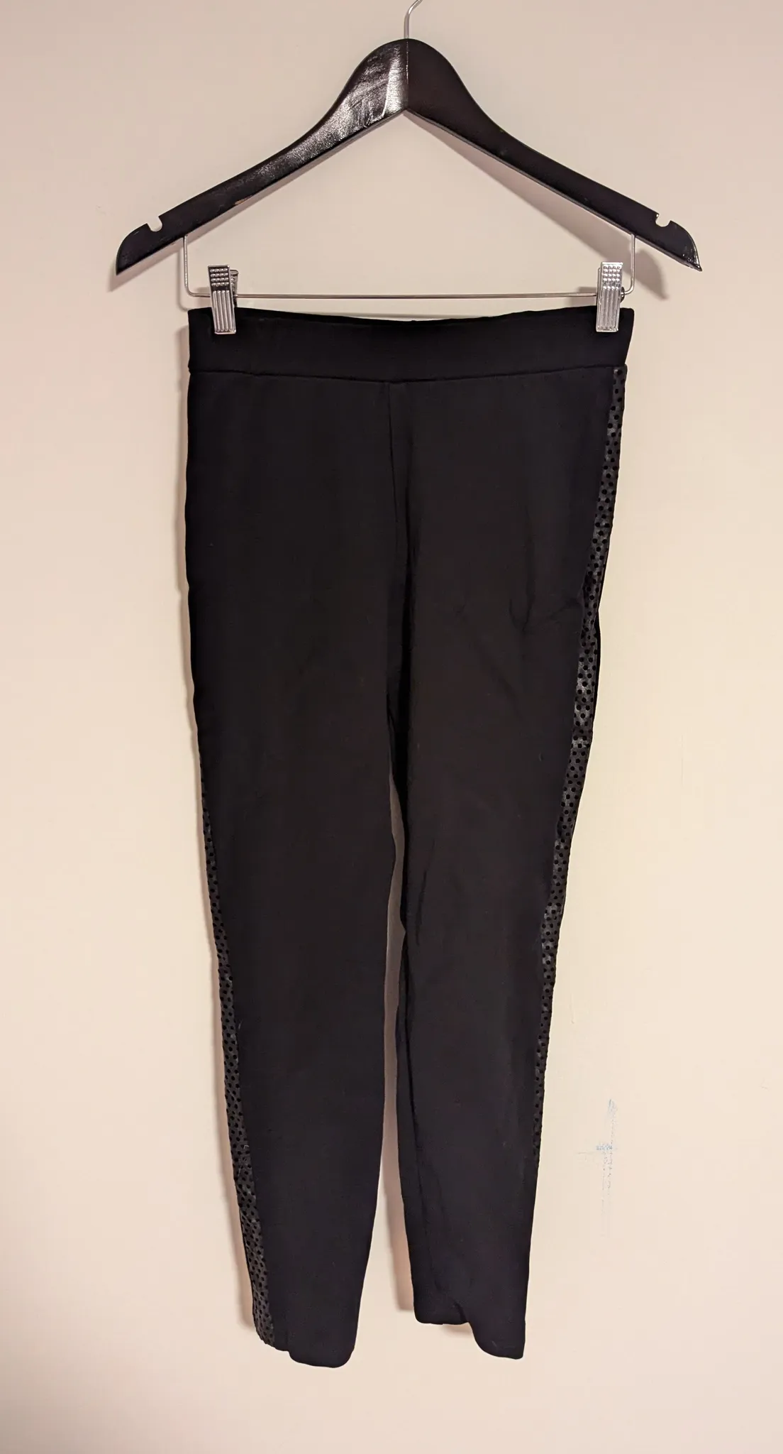 Zoe Black Leggings with Side Detail - Size Medium photo 1