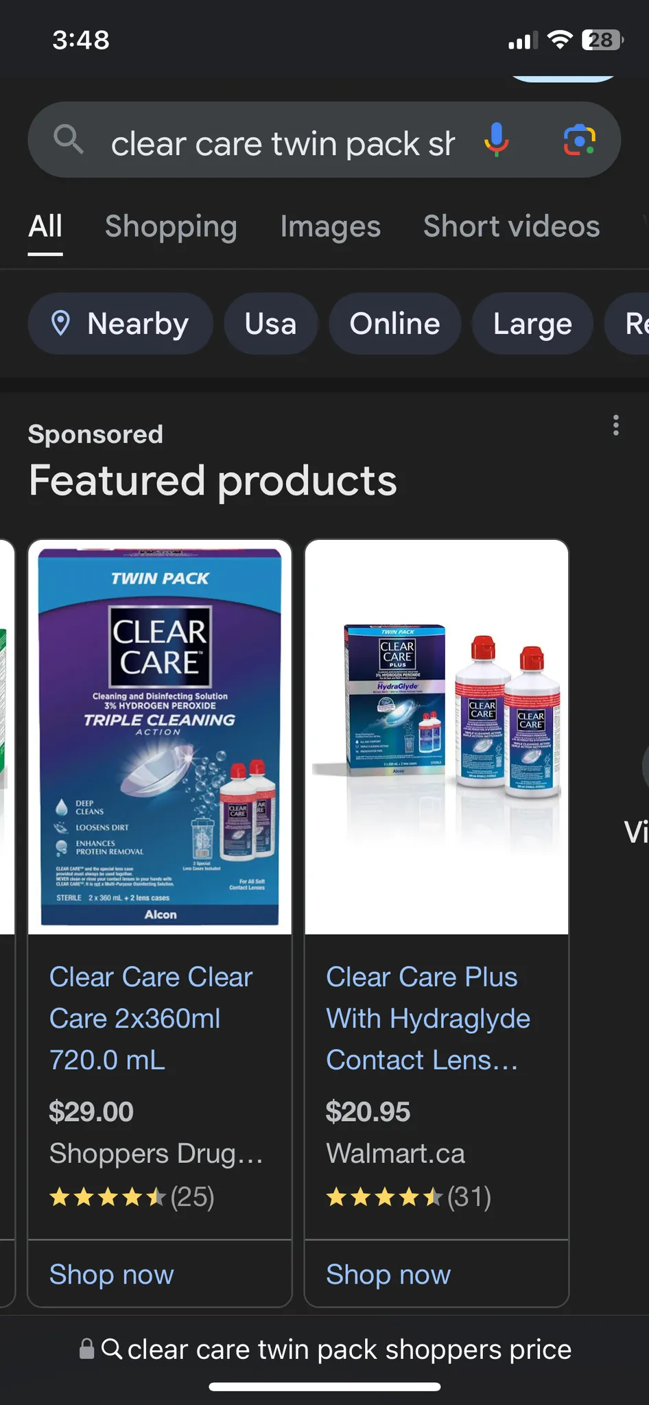 Brand new clear care twin pack for all soft contact lenses photo 1