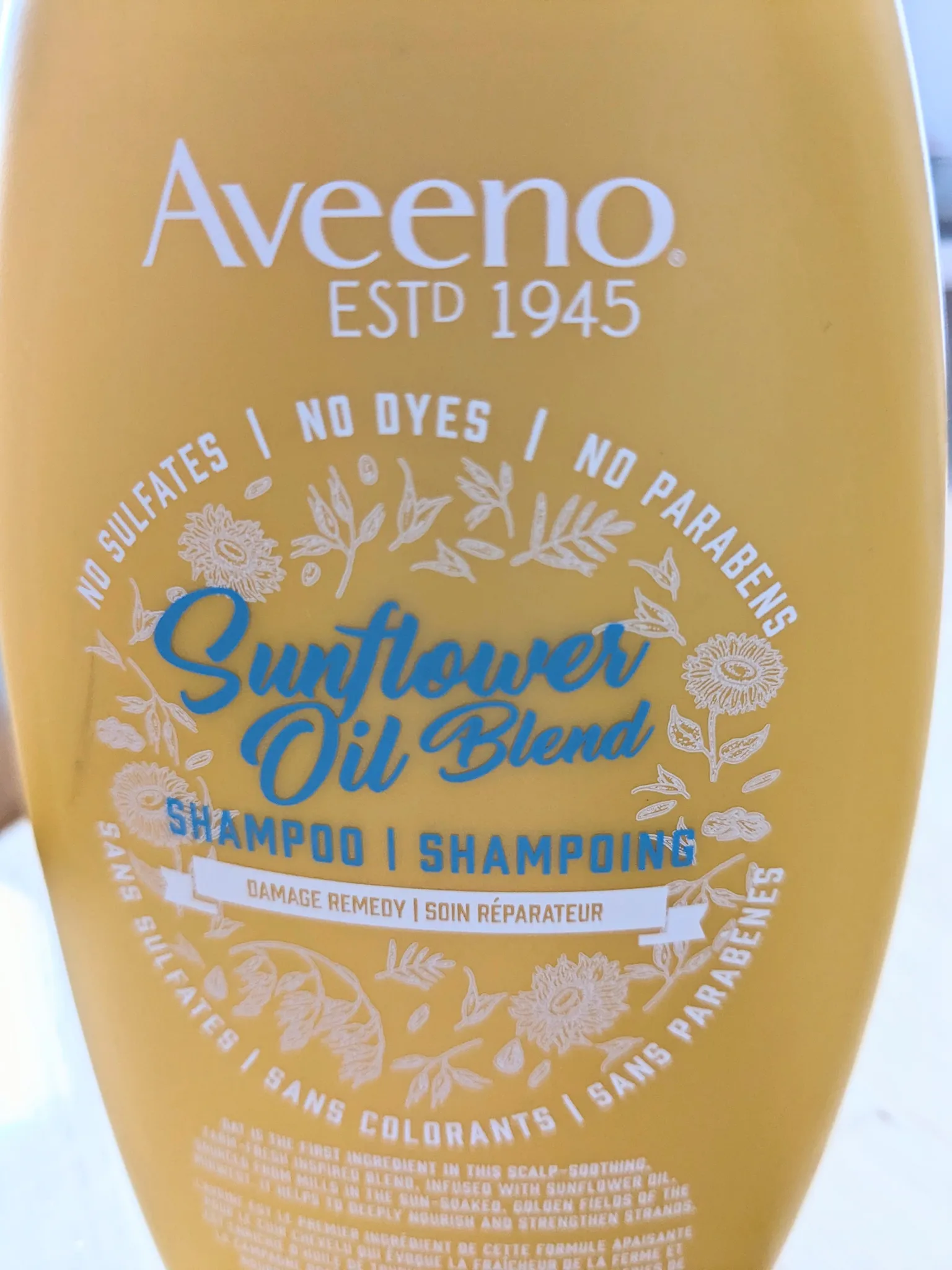 Aveeno Sunflower Oil Blend Shampoo 99% full No parabens photo 1