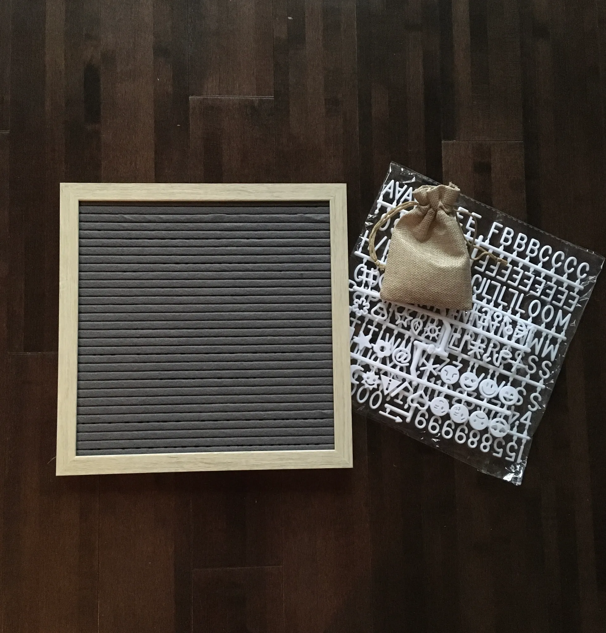 Grey Felt Letter Board  photo 1