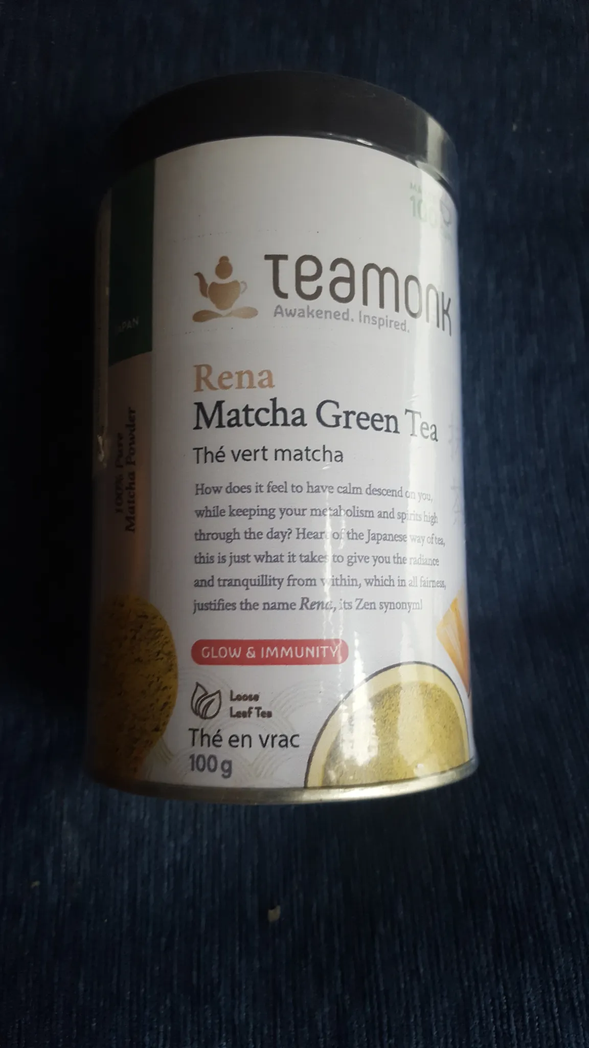 New Sealed Tea Monk Japanese Matcha Powder 100 grams  photo 1