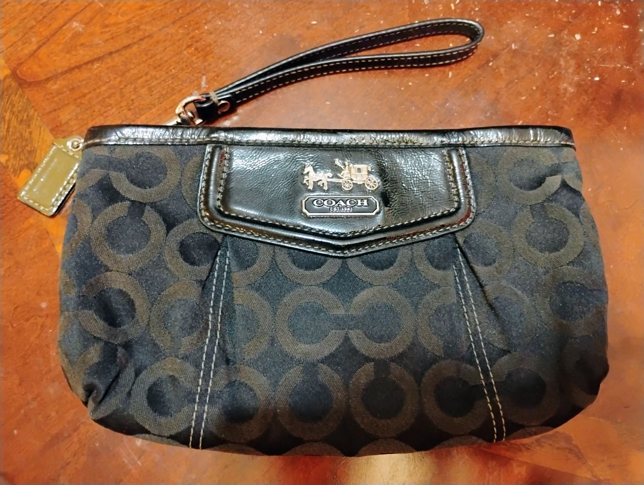 Black Coach Wristlet photo 1