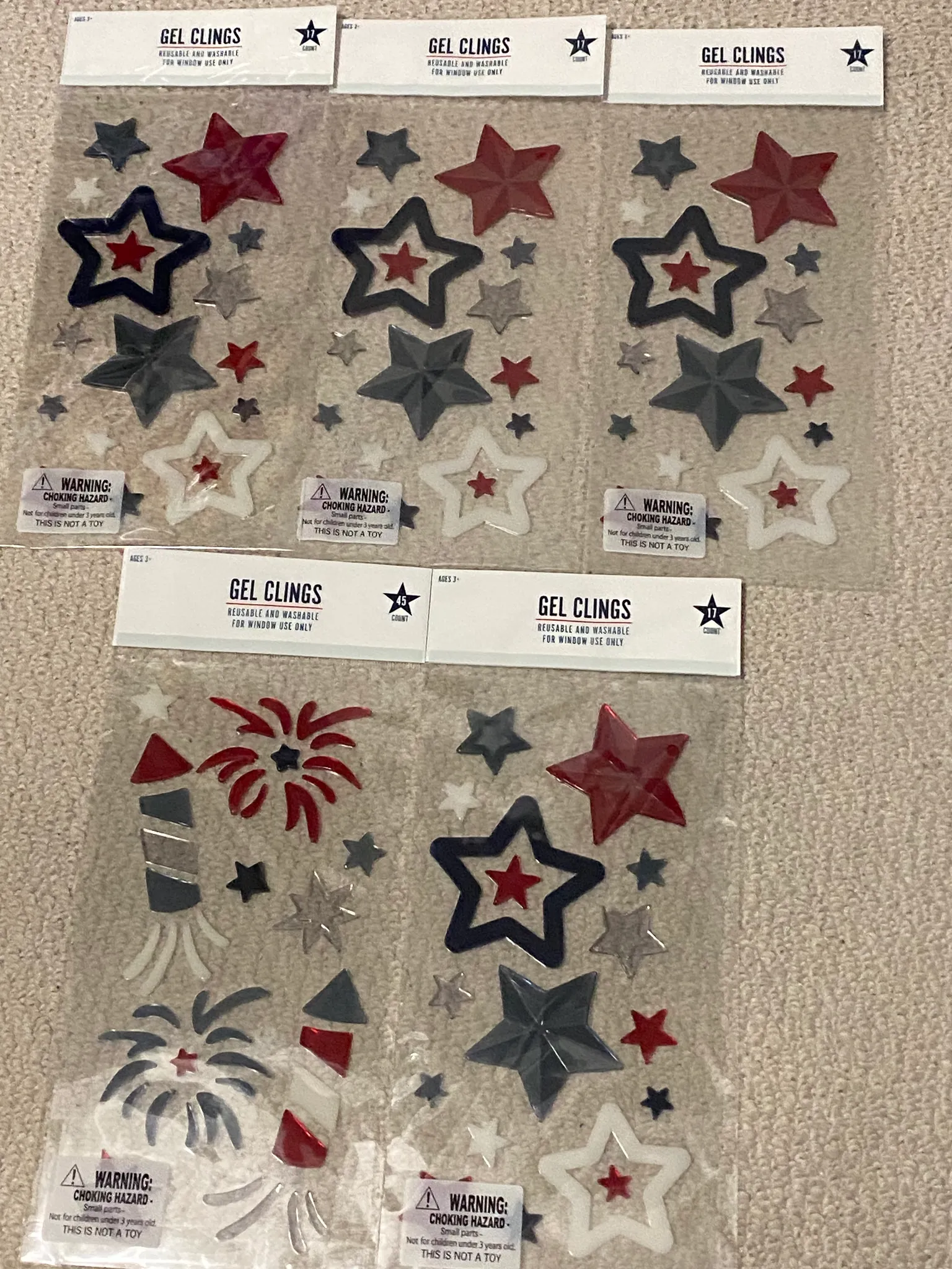 Reusable and washable Gel Clings for window  photo 1