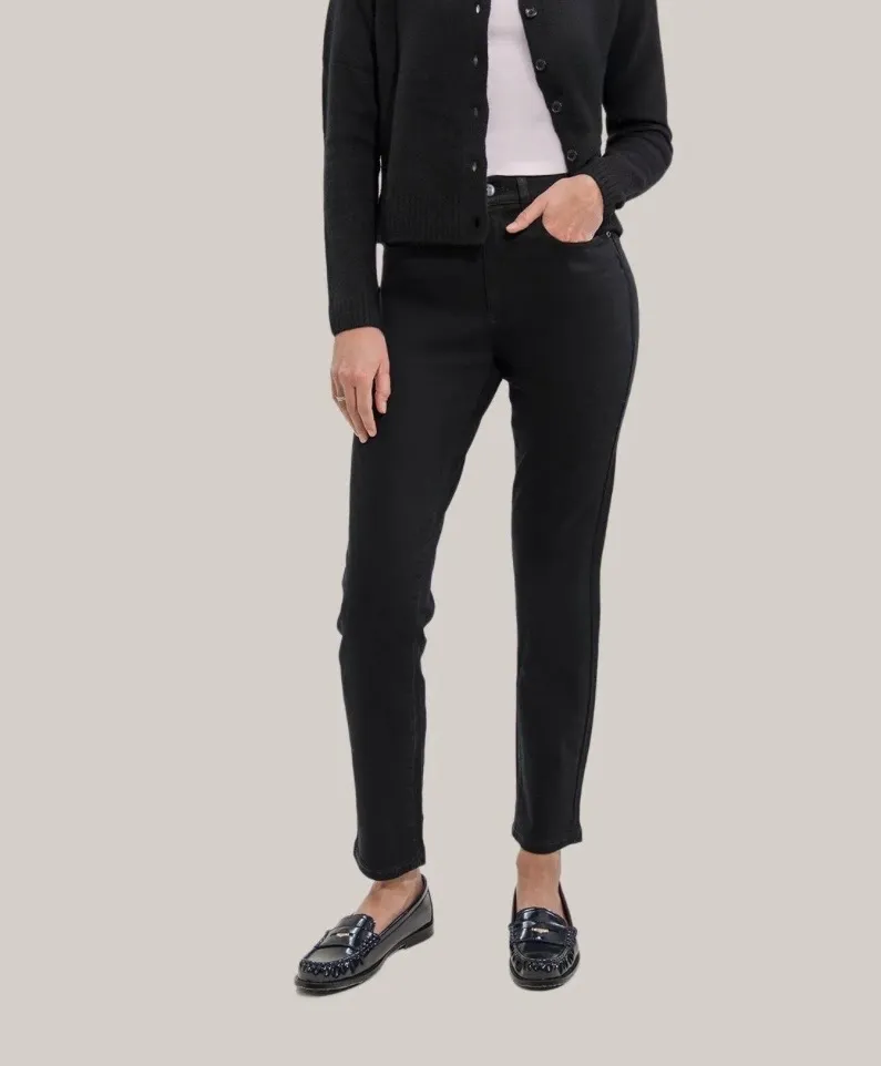 BNWOT Size 25 EMILY SLIM YOGA JEANS / BLACK RAVEN photo 1