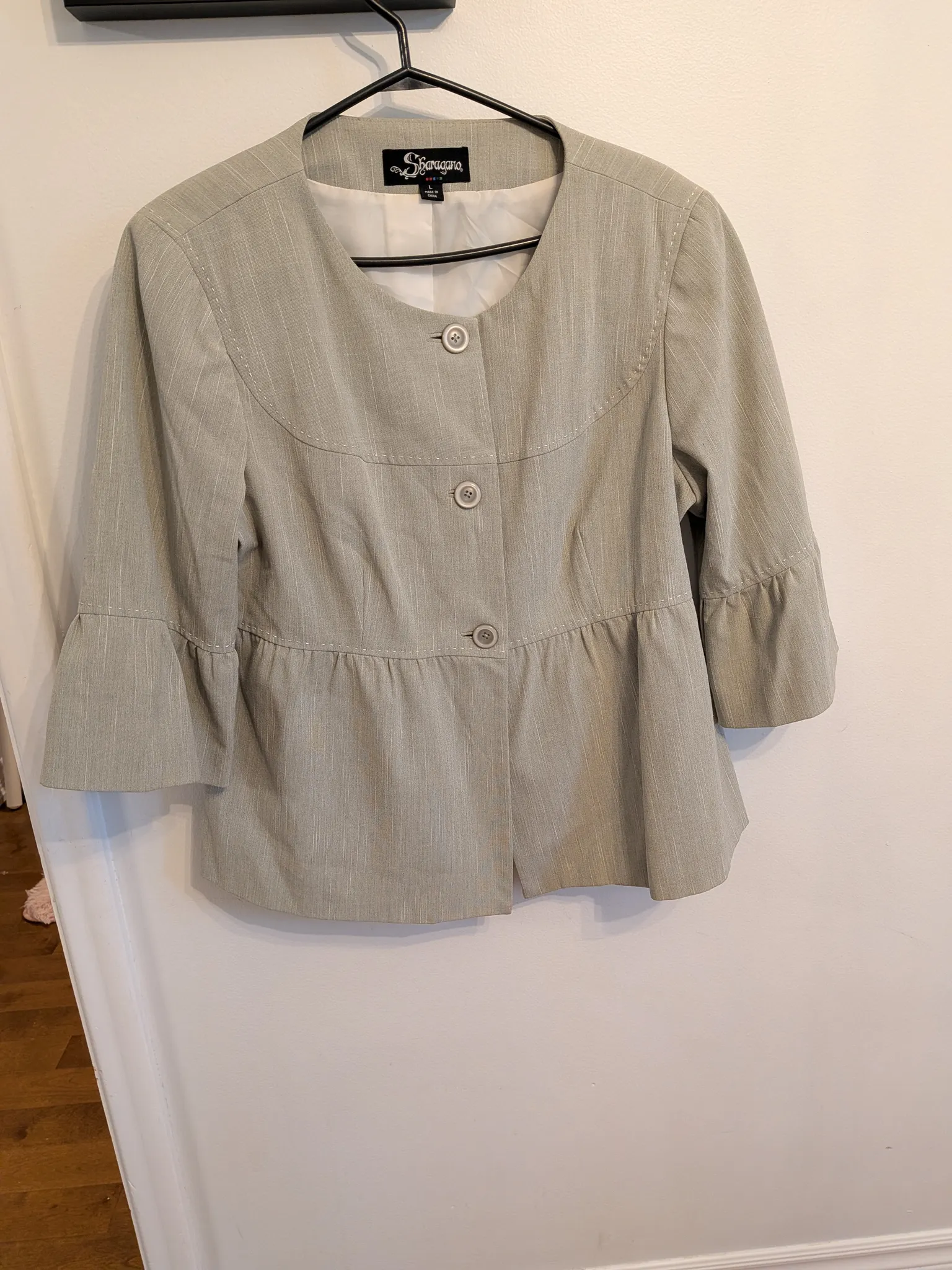 Vintage peplum blazer size large photo 1