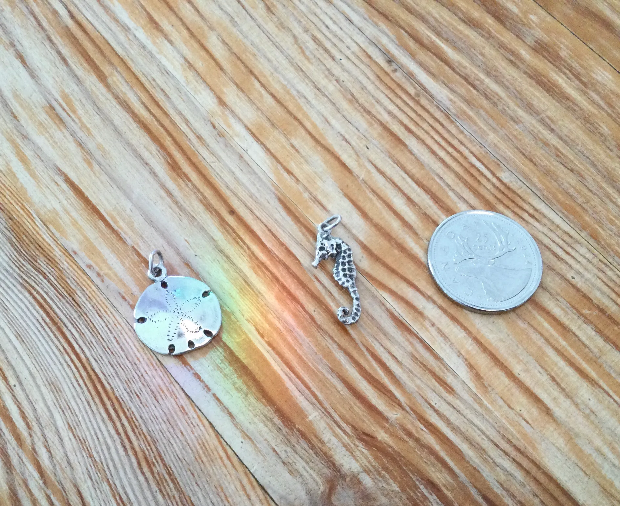 Seahorse & Sand Rose Pendants  photo 1