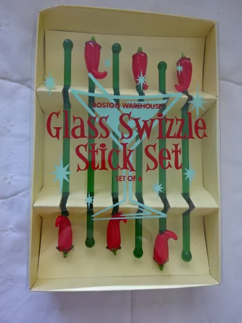 Chili Pepper Glass Swizzle Sticks photo 1