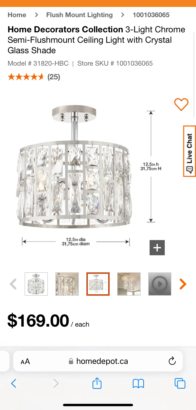 3 light chrome ceiling fixtures with crystal glass shades  photo 1