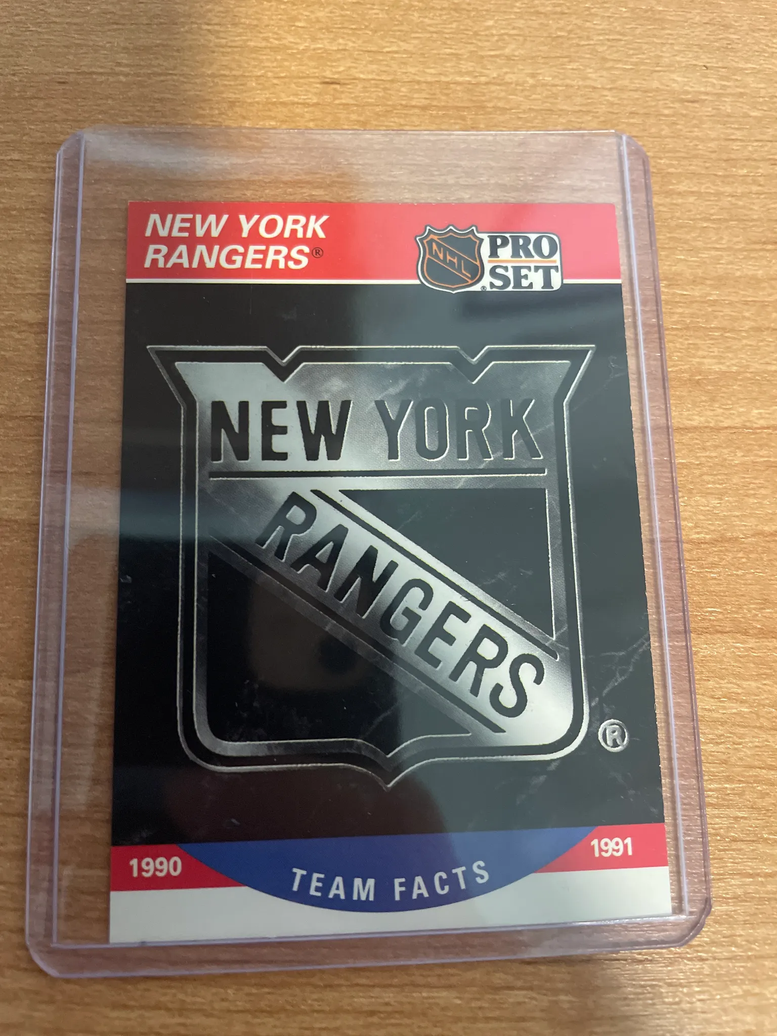 New York Rangers Team Card 1990 photo 1