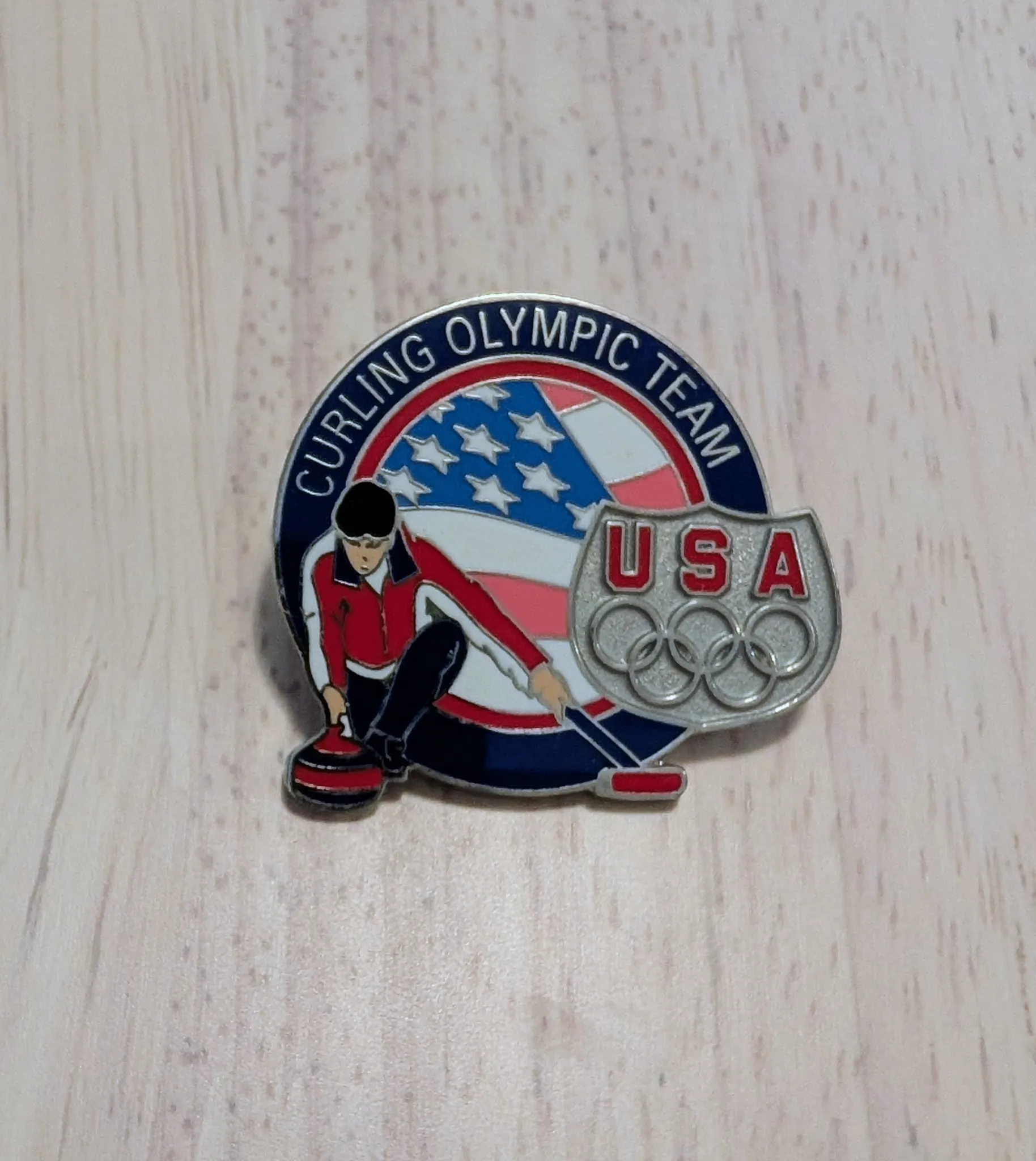 Brand New USA Curling Olympic Team Pin photo 1