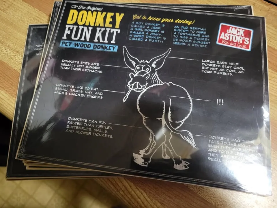 100 sealed Wooden Donkey Models Jack Astors photo 1