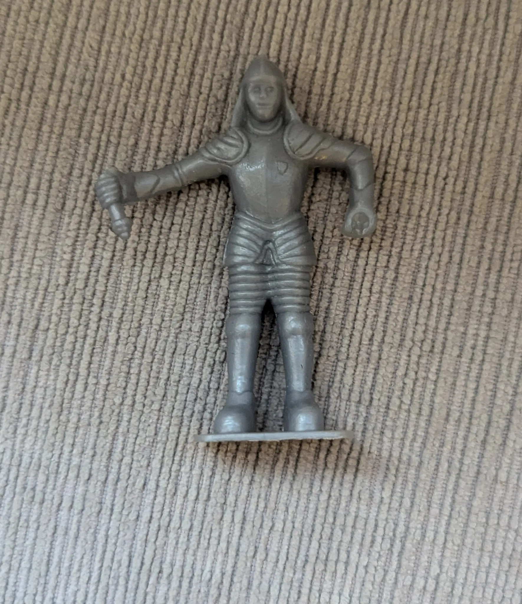 Vintage Grey Plastic Knight Toy Figure photo 1