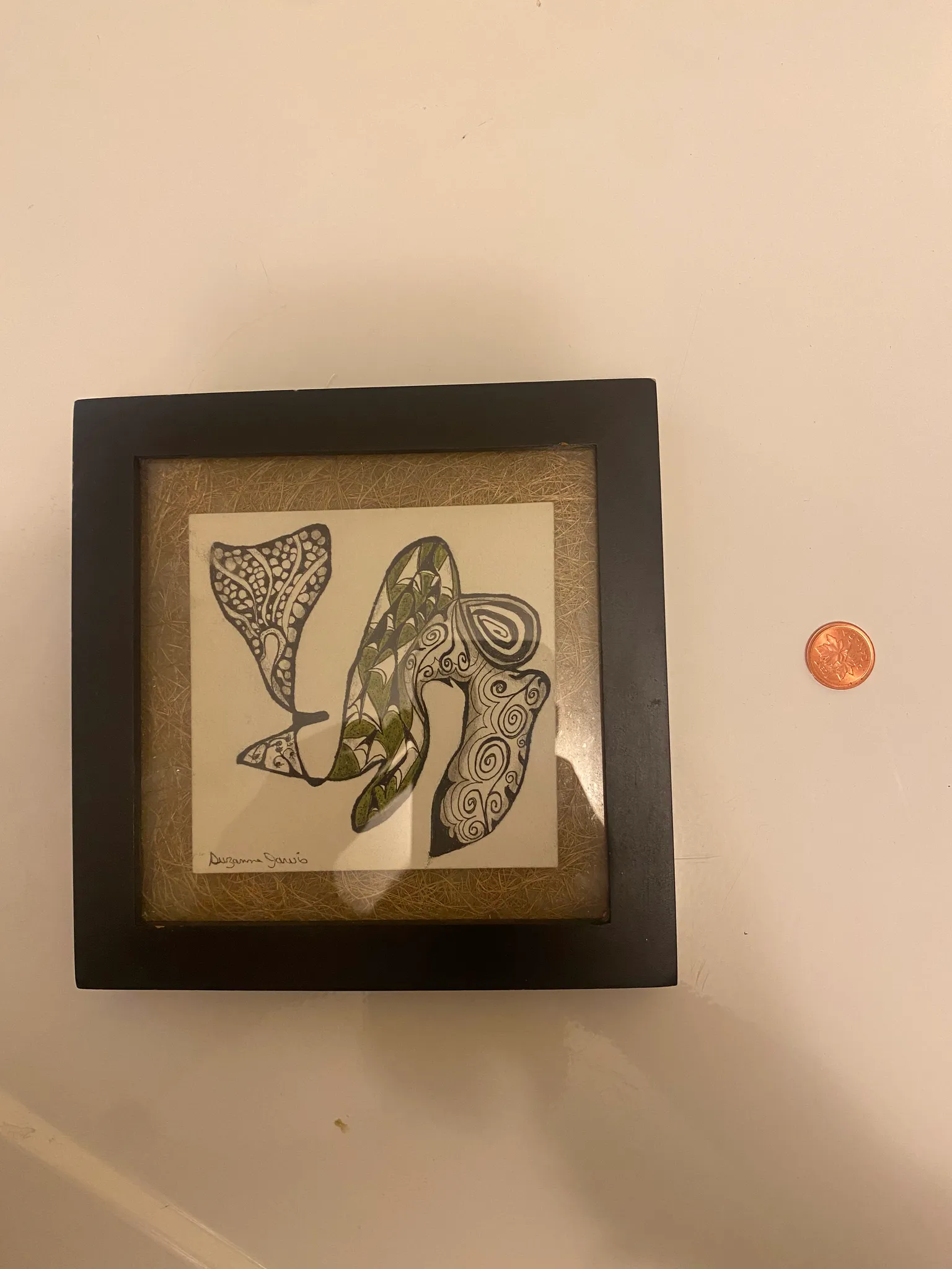 Mixed media framed collage art photo 1