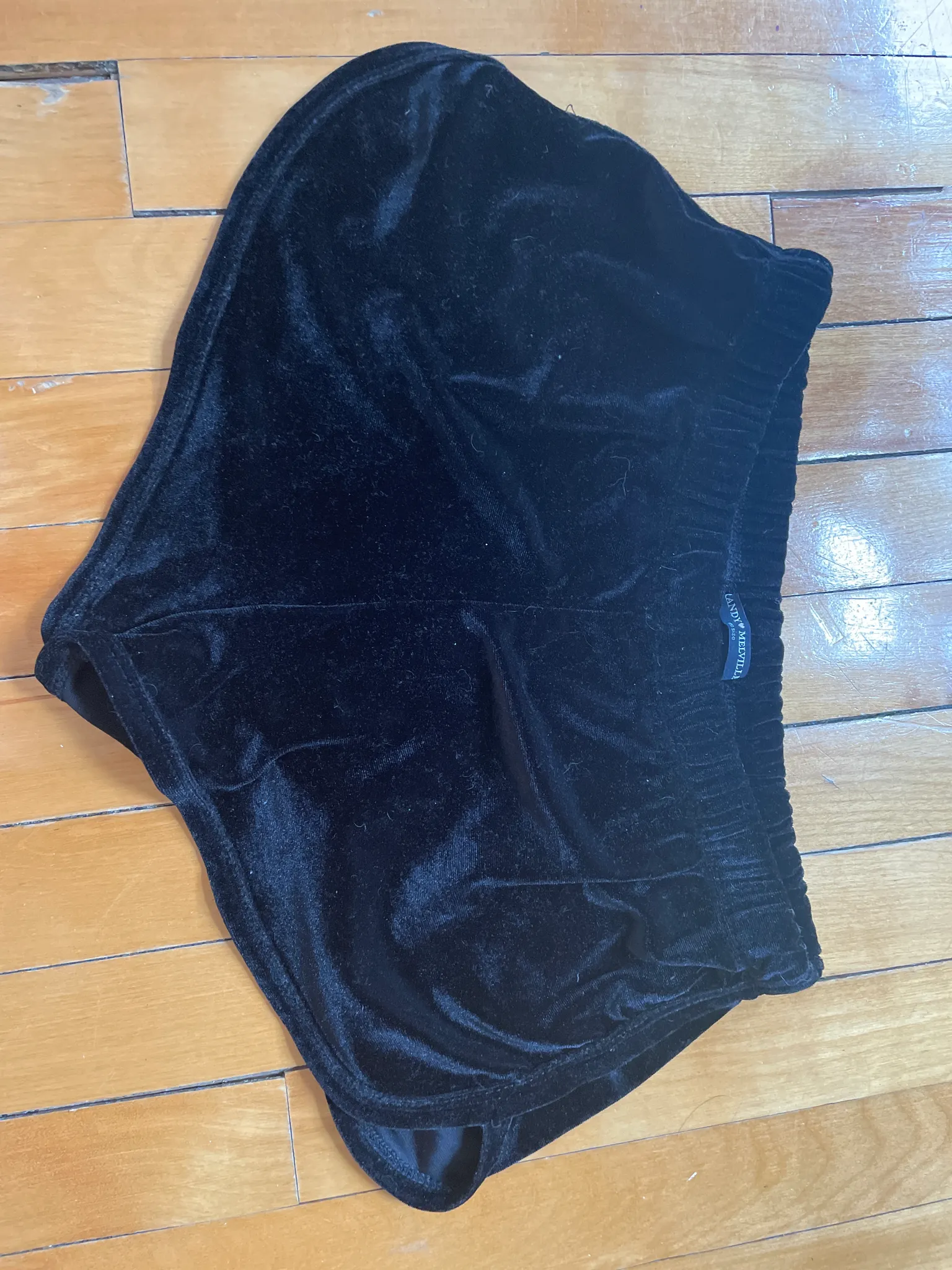 Brandy Melville black velvet shorts photo 1