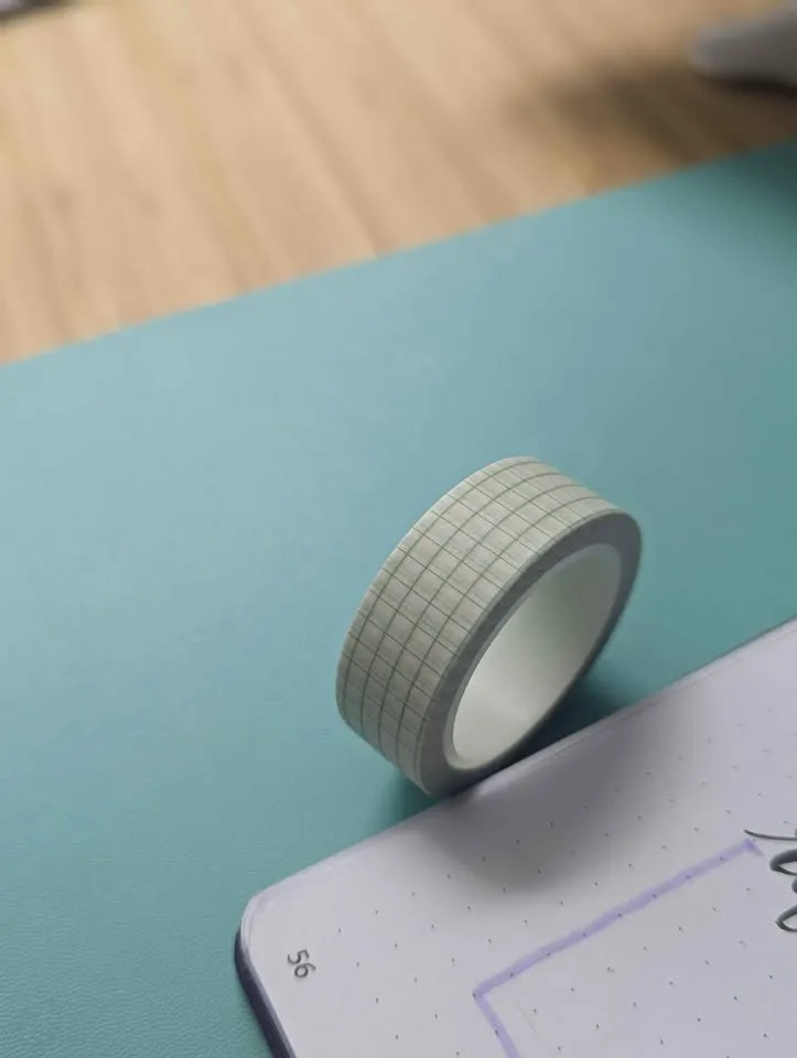 Green Grid Washi Tape - Brand New photo 1