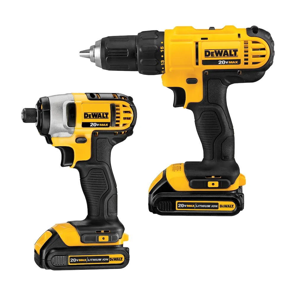 DeWalt drill/hammer combo and impact drill 20v functions 100 per photo 1