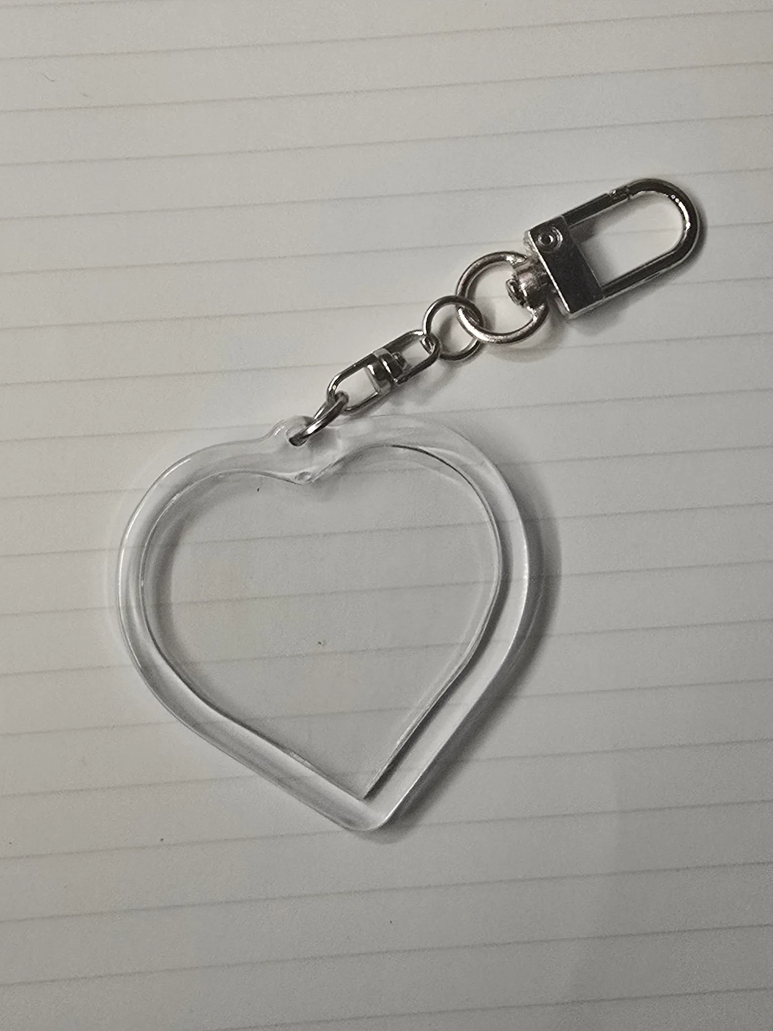 Empty Heart Photo Frame Keychain photo 1