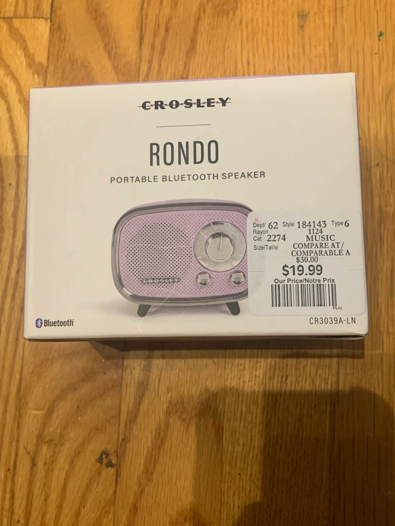 Purple Bluetooth speaker looks like radio  photo 1