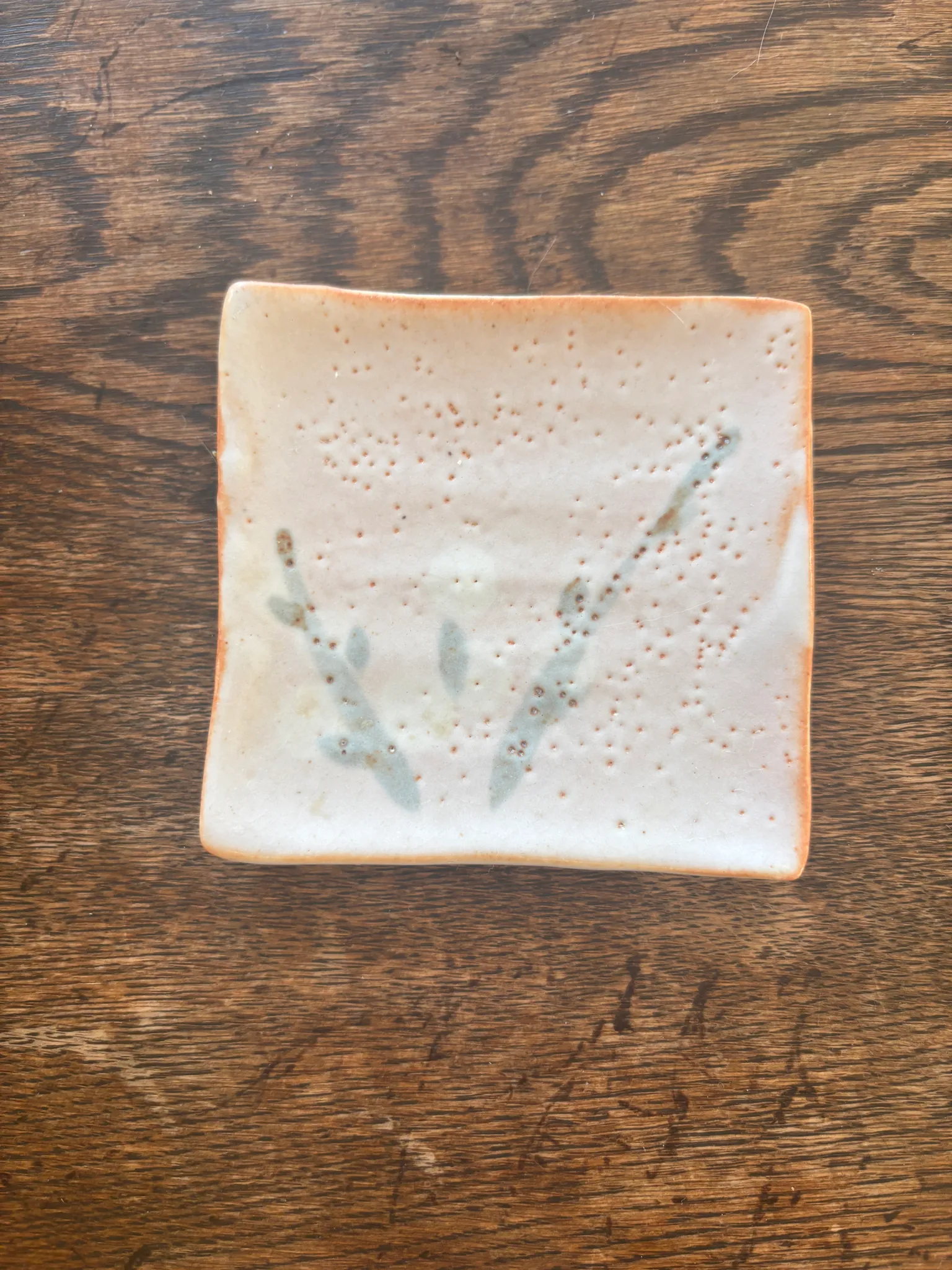 Small Handcrafted Japanese Ceramic Square Tray  photo 1