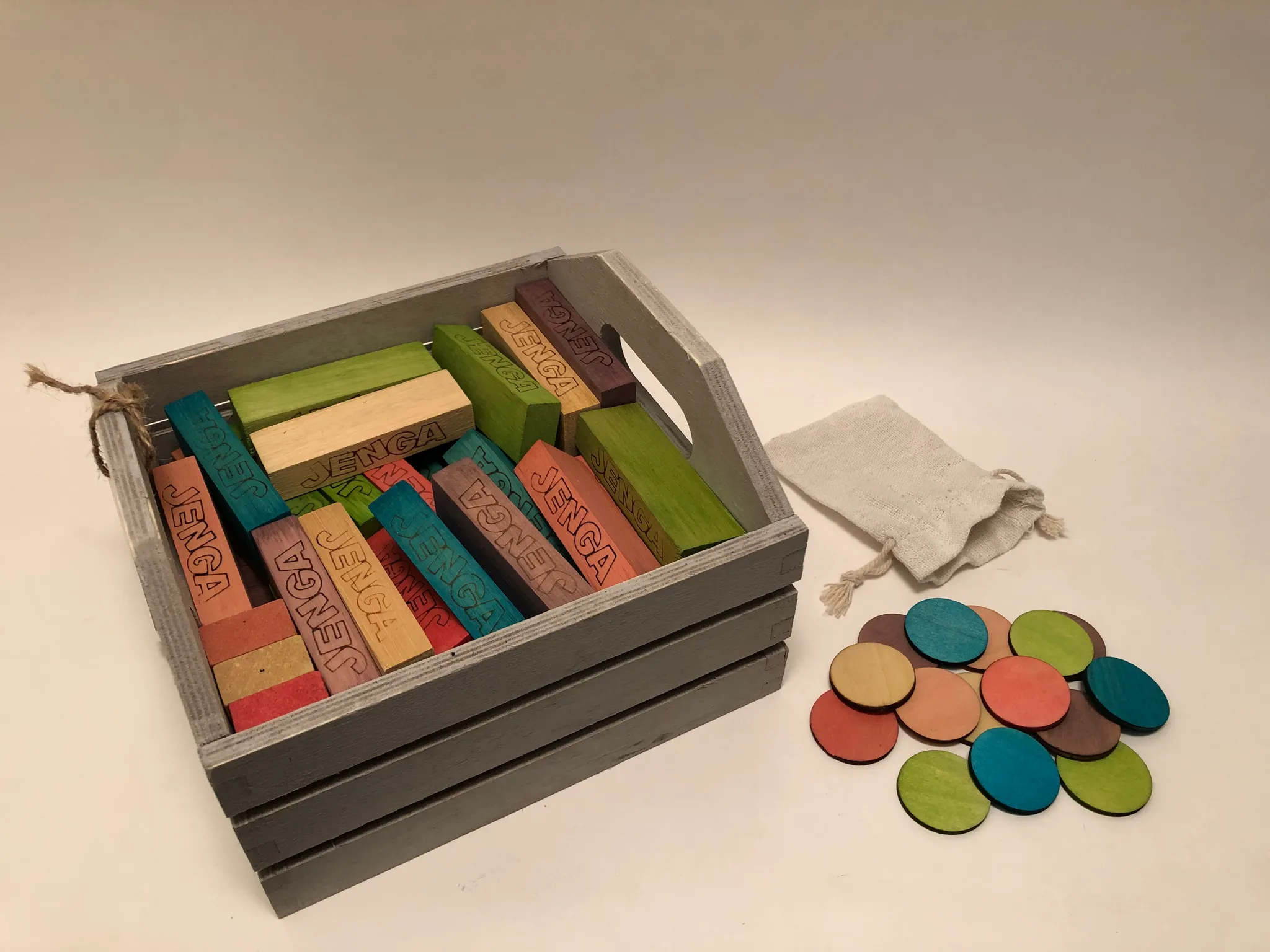 Rainbow Jenga Game photo 1