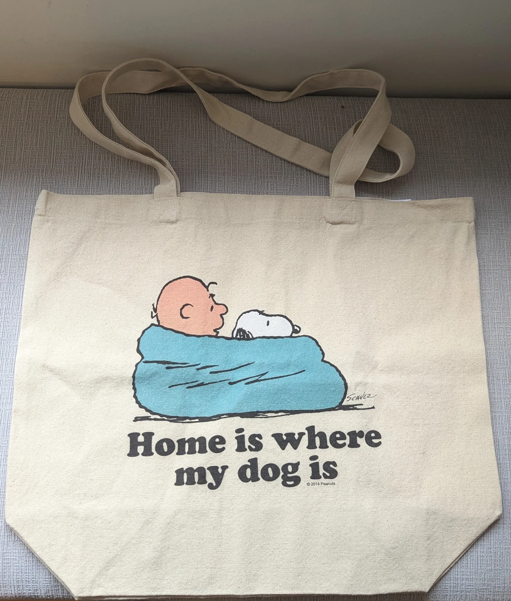 Brand New Peanuts 'Home is Where My Dog Is' Tote Bag photo 1